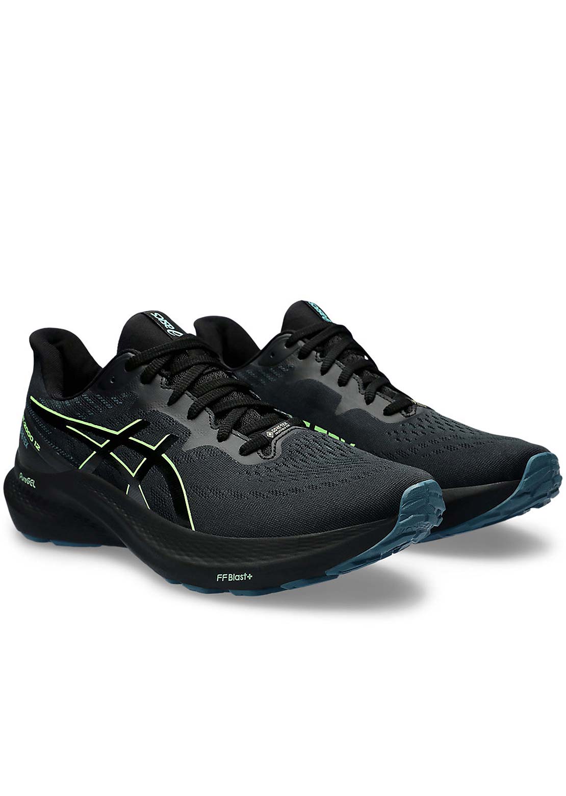 Asics Men&#39;s Gt-2000 12 Gore-Tex Running Shoes Black/Illuminate Green