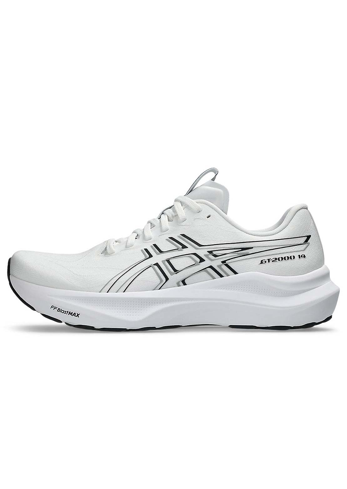 Asics Men's GT-2000 14 Running Shoes White Black