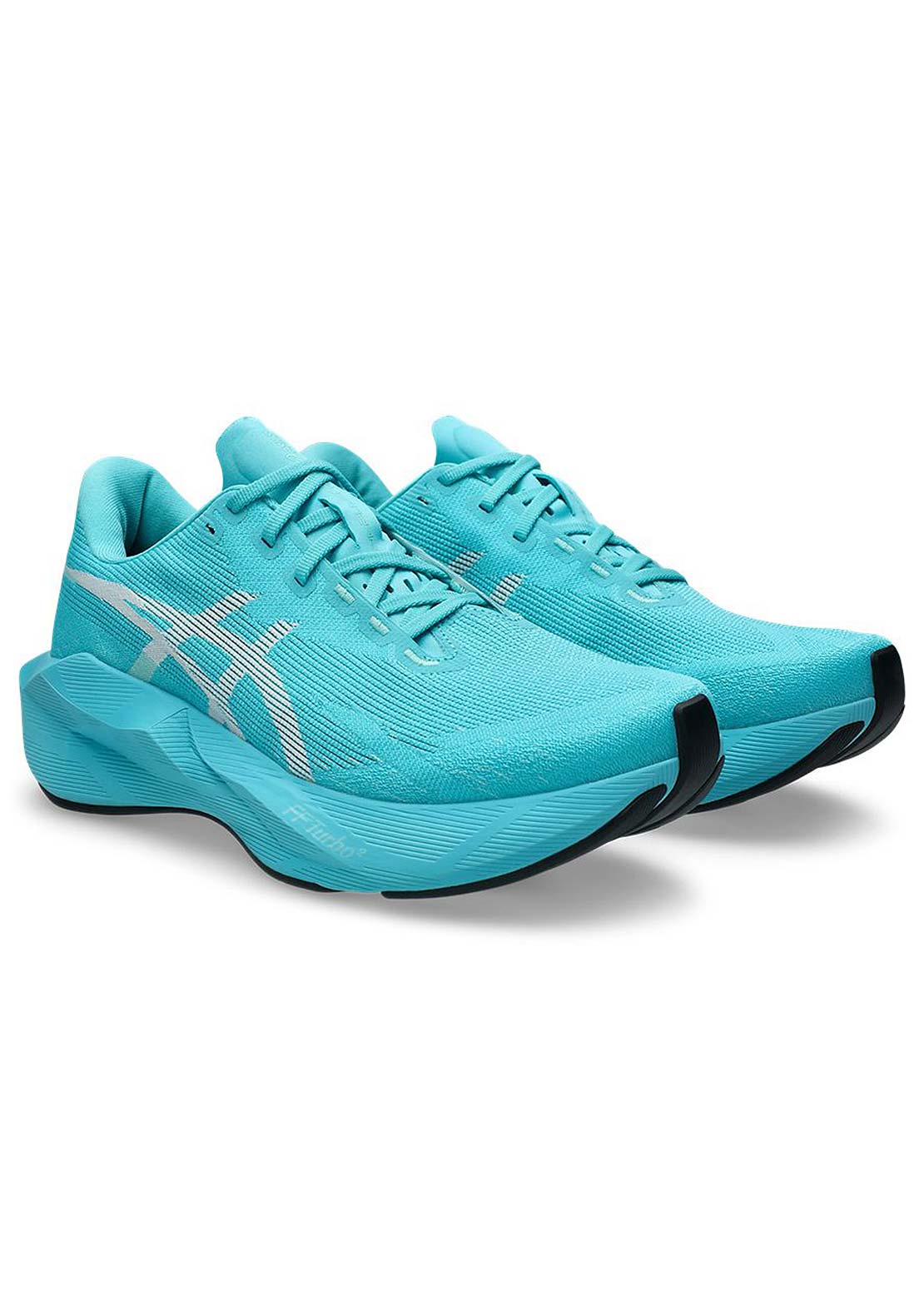 Asics Men's Novablast 6 Running Shoes Energy Aqua/White