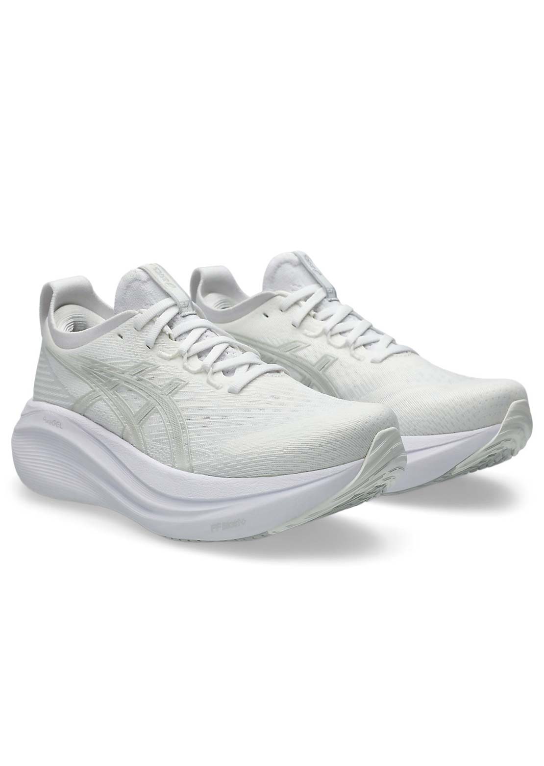 Asics Women&#39;s Gel-Nimbus 27 Running Shoes White/Glacier Grey