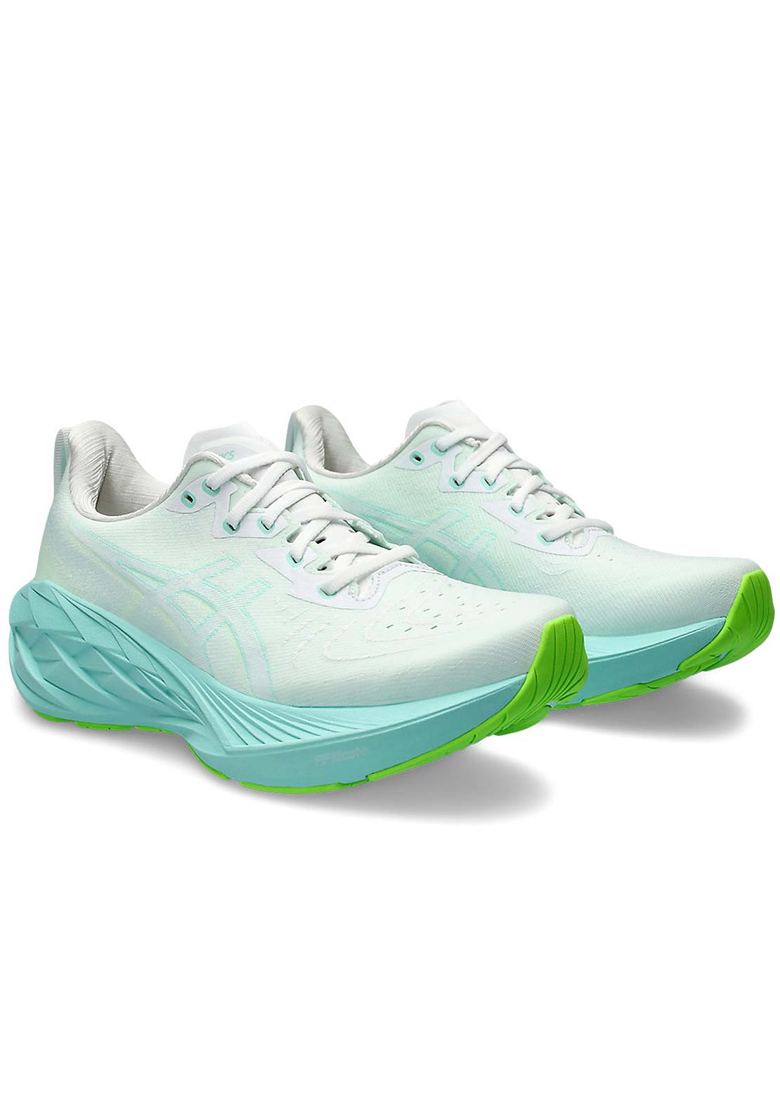 Asics Women&#39;s Novablast 4 Running Shoes White/Illuminate Mint