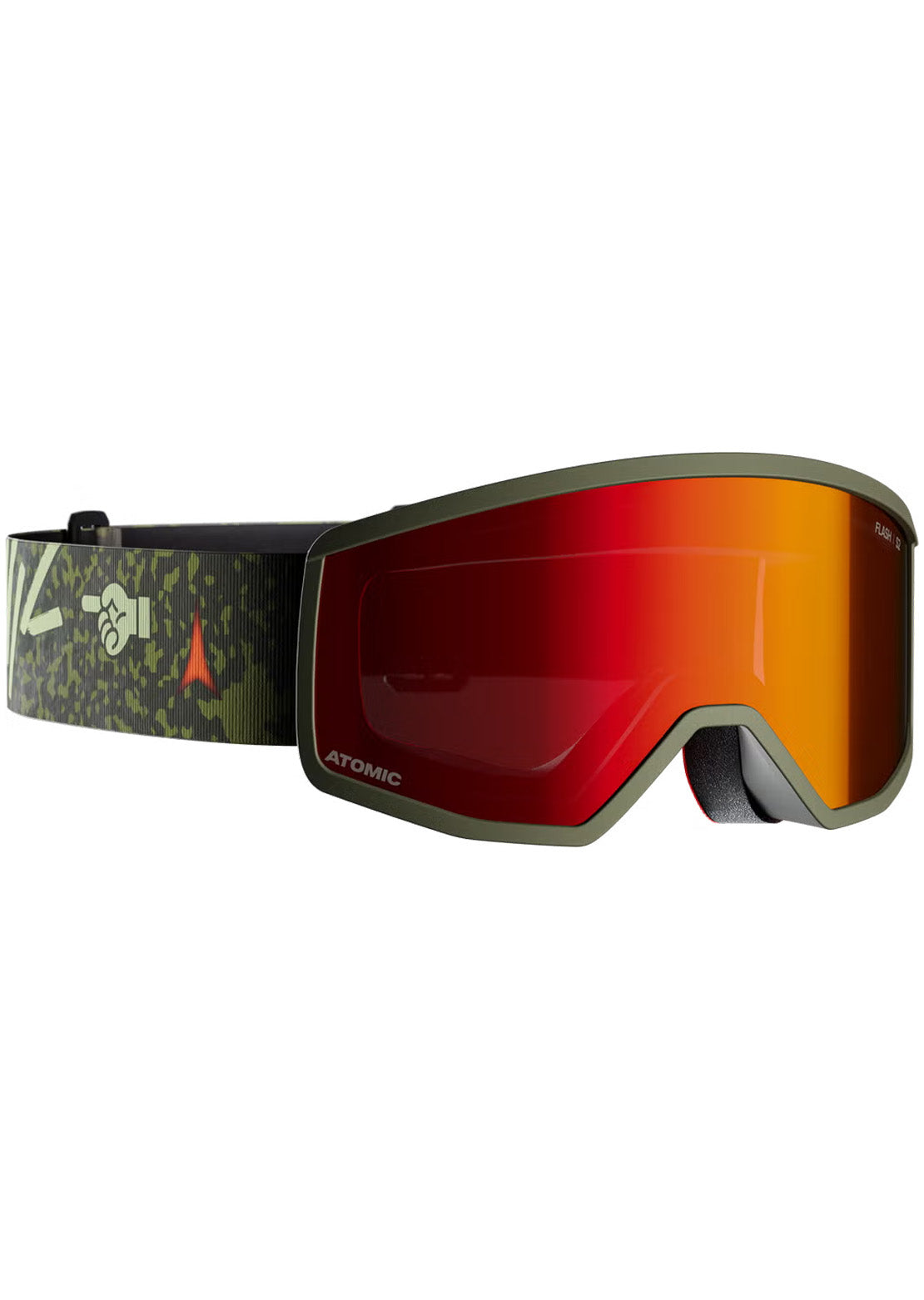 Atomic Junior Four XS Flash Goggles Graphic/Olive