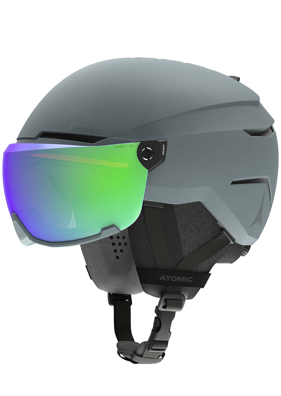 Atomic Unisex Savor Visor Stereo Ski Helmet Green