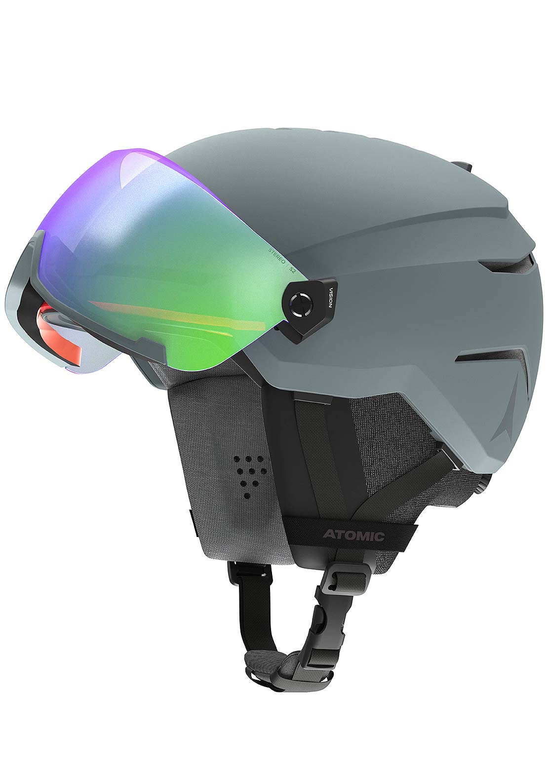 Atomic Unisex Savor Visor Stereo Ski Helmet Green