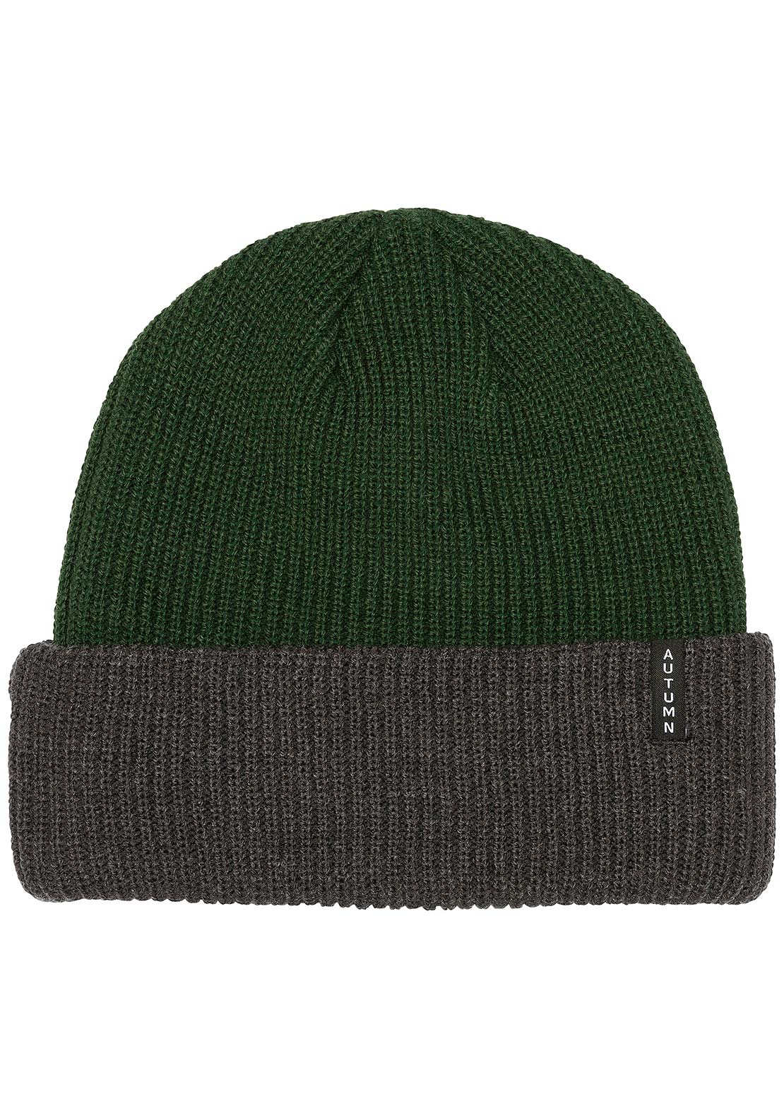 Autumn Blocked Beanie Dark Green