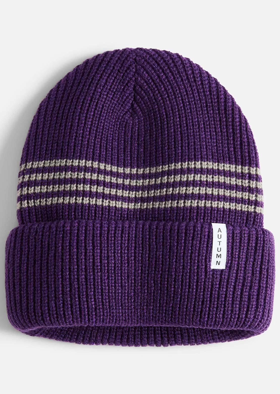 Autumn Junior Mini Stripe Beanie Grape