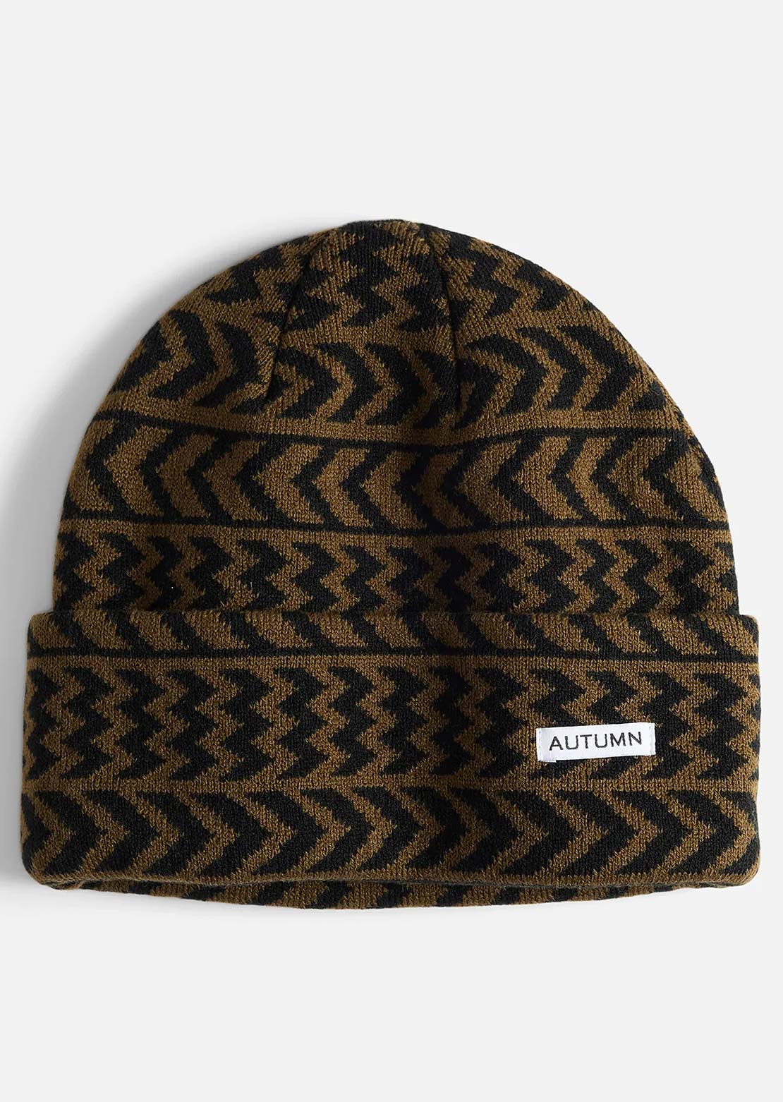 Autumn Men's Chevron Beanie Army