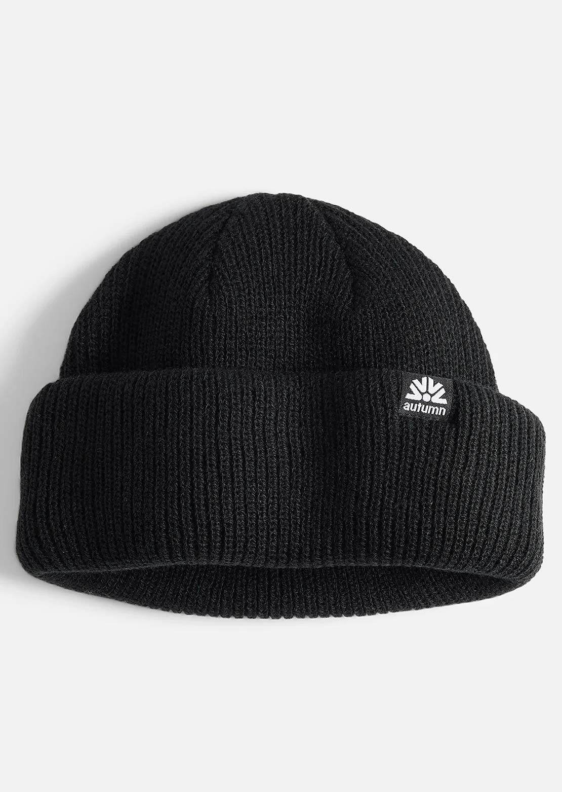 Autumn Men's Double Roll Beanie Black