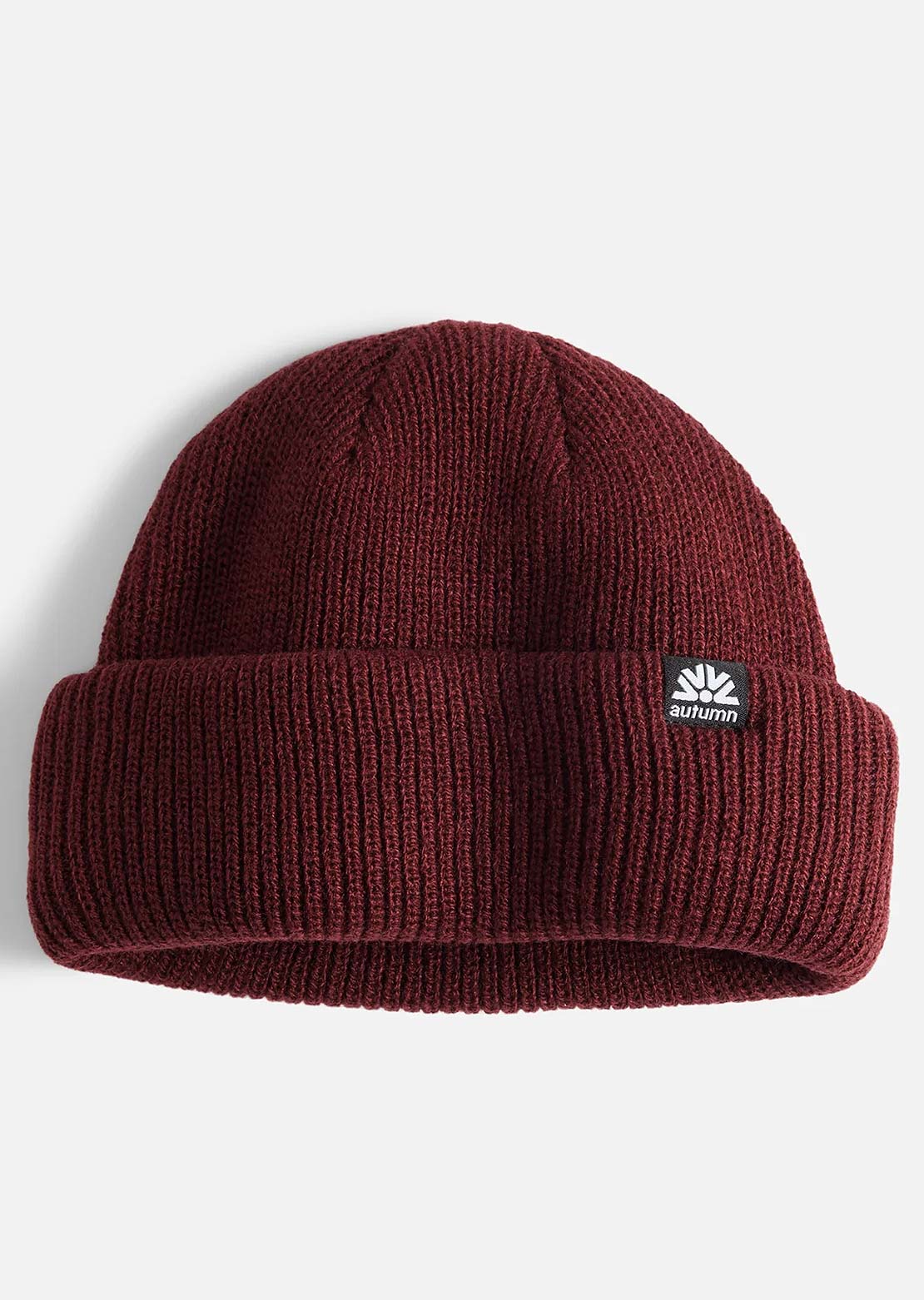 Autumn Men's Double Roll Beanie Burgundy