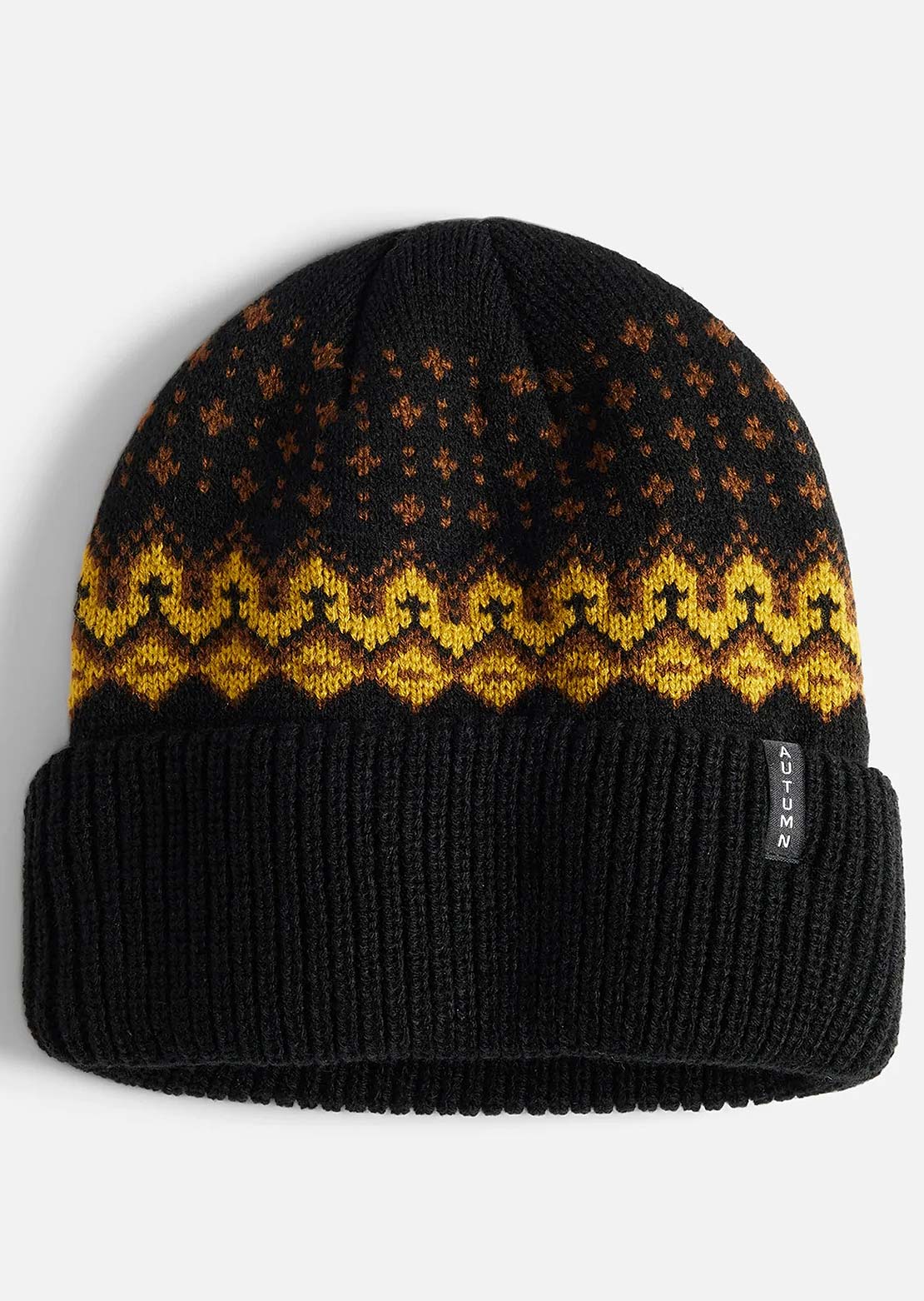 Autumn Men's Fairisle Beanie Black