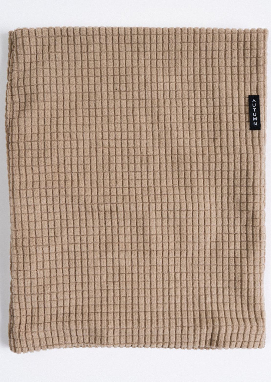 Autumn Men's Grid Fleece Neck Gaiter Sand