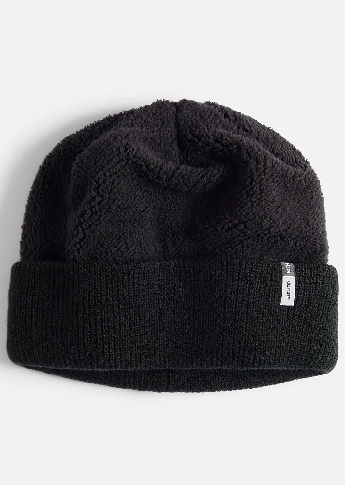 Autumn Men's Reverse Fleece Beanie Black