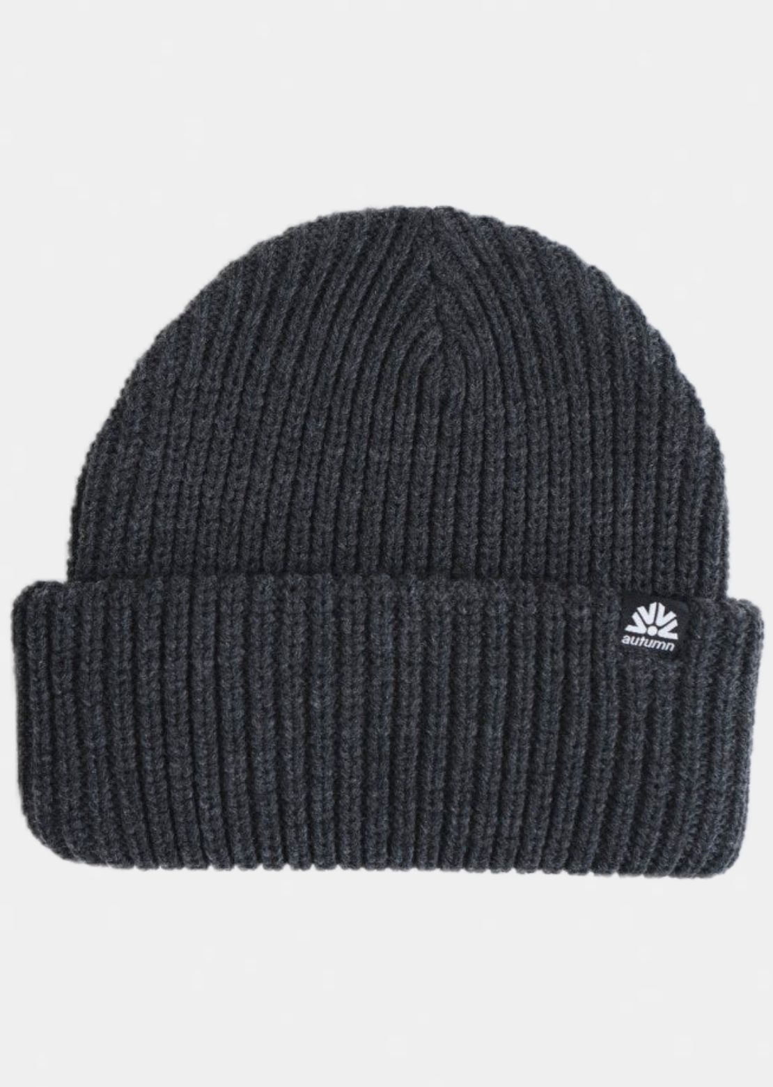 Autumn Men's Ribbed Knit Beanie Charcoal