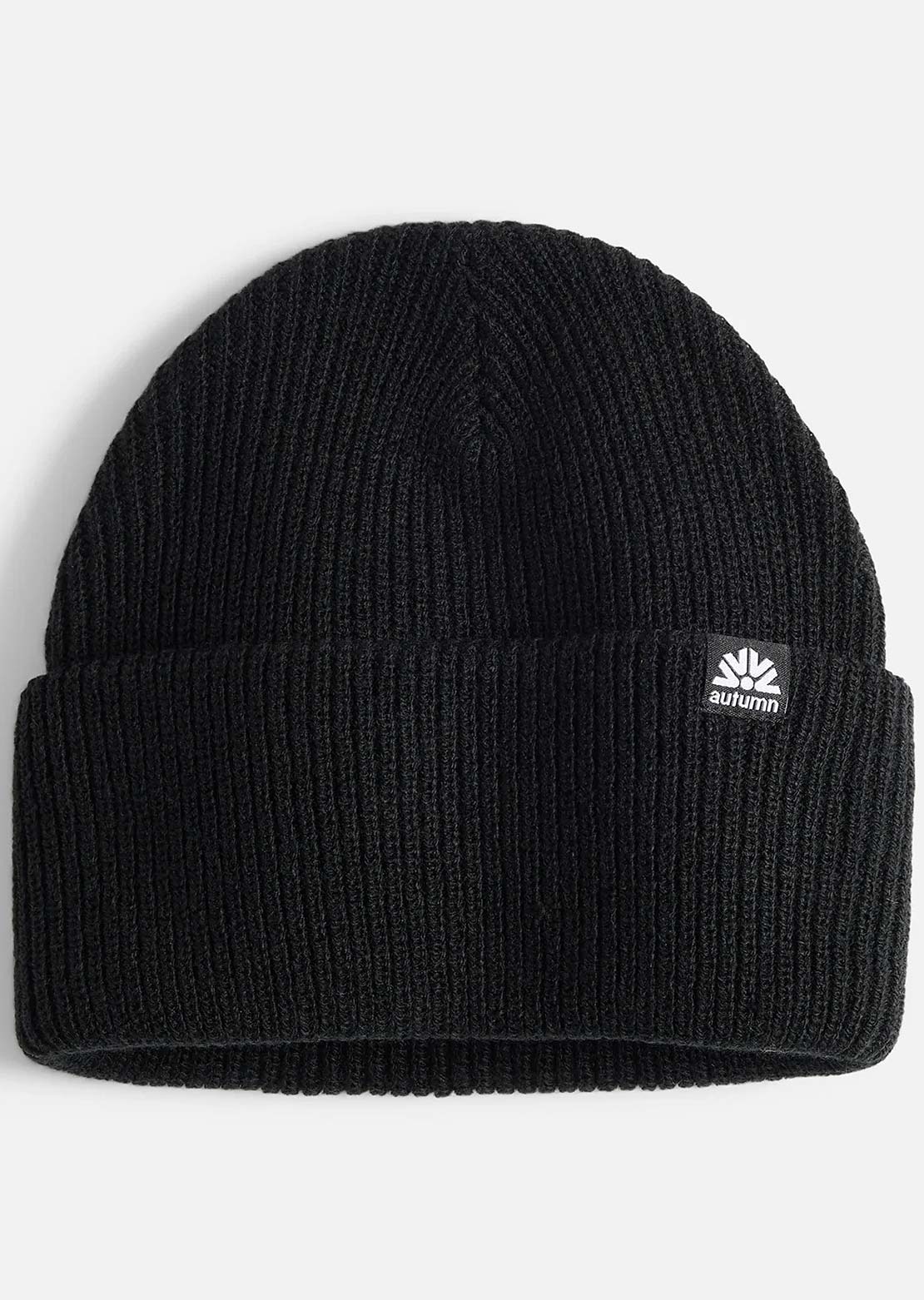 Autumn Men's Simple Solid Beanie Black