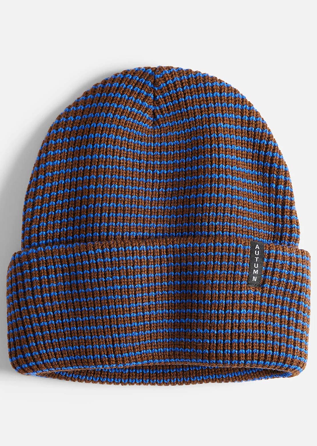Autumn Men's Stripe Beanie Brown
