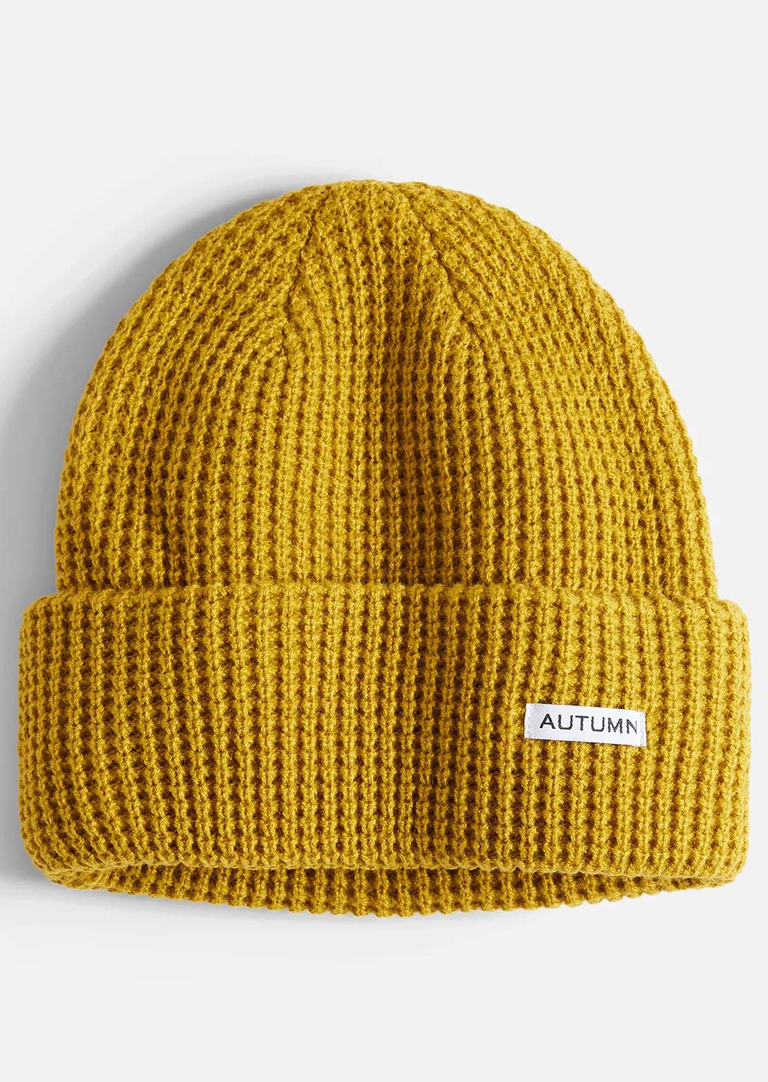 Autumn Men's Waffle Beanie Olive Ochre