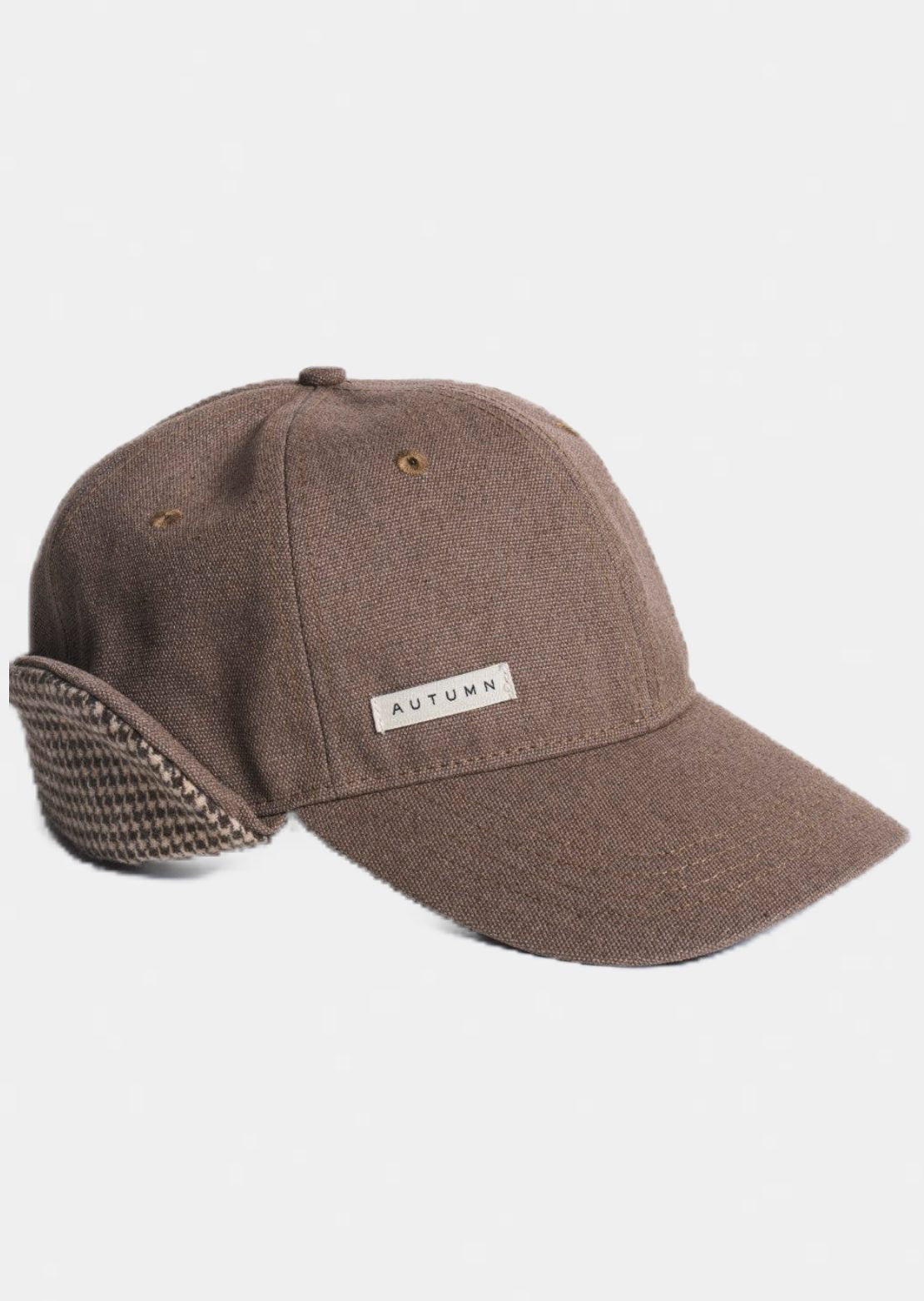 Autumn Men's Washed Canvas Flap Cap Dark Sand