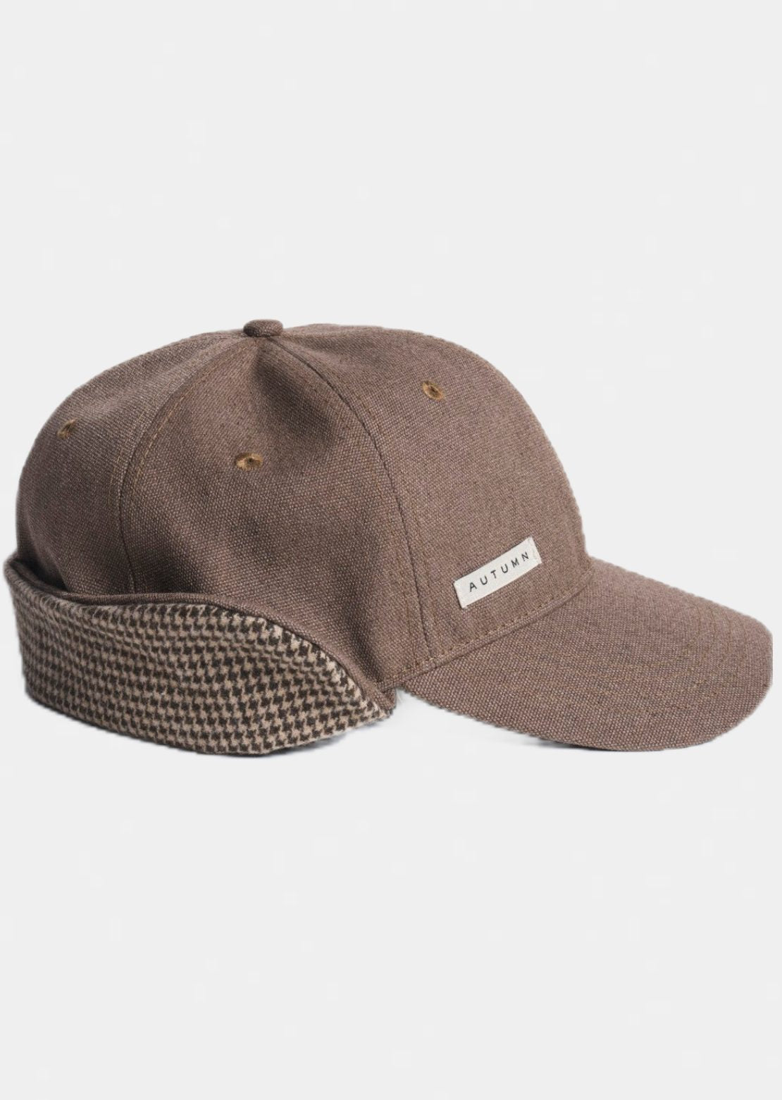 Autumn Men's Washed Canvas Flap Cap Dark Sand