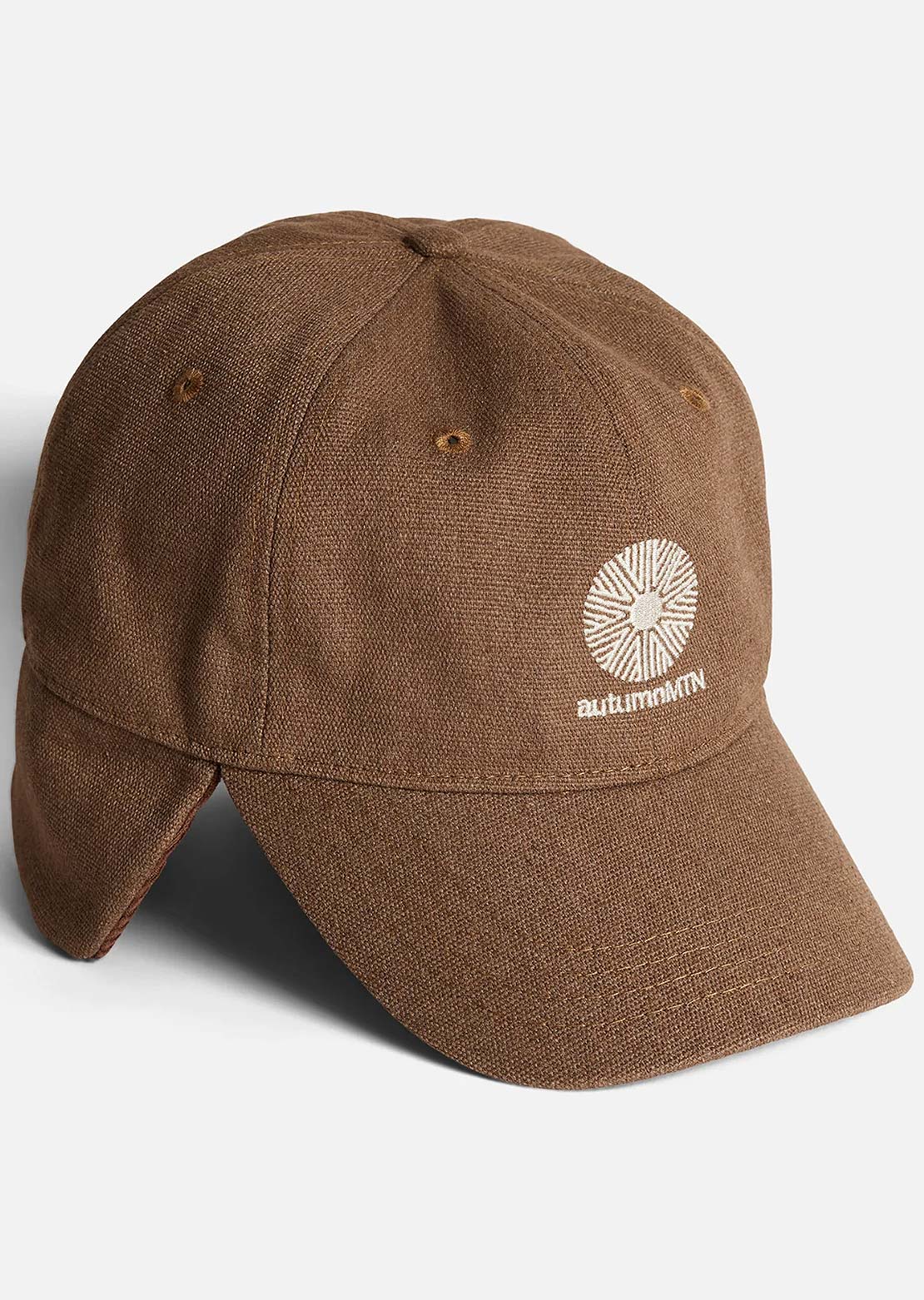 Autumn Men's Washed Canvas Flap Cap Light Brown