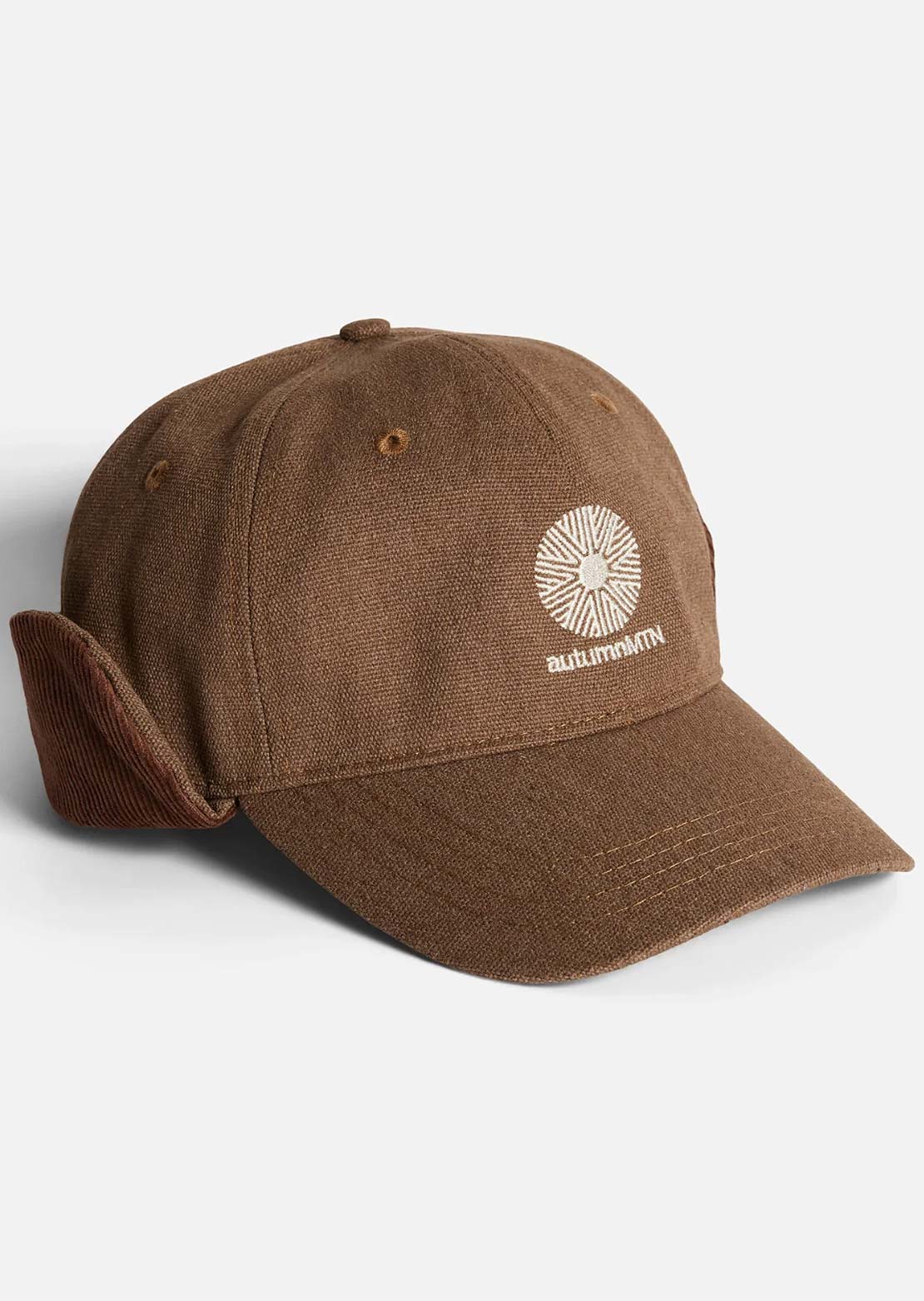 Autumn Men's Washed Canvas Flap Cap Light Brown