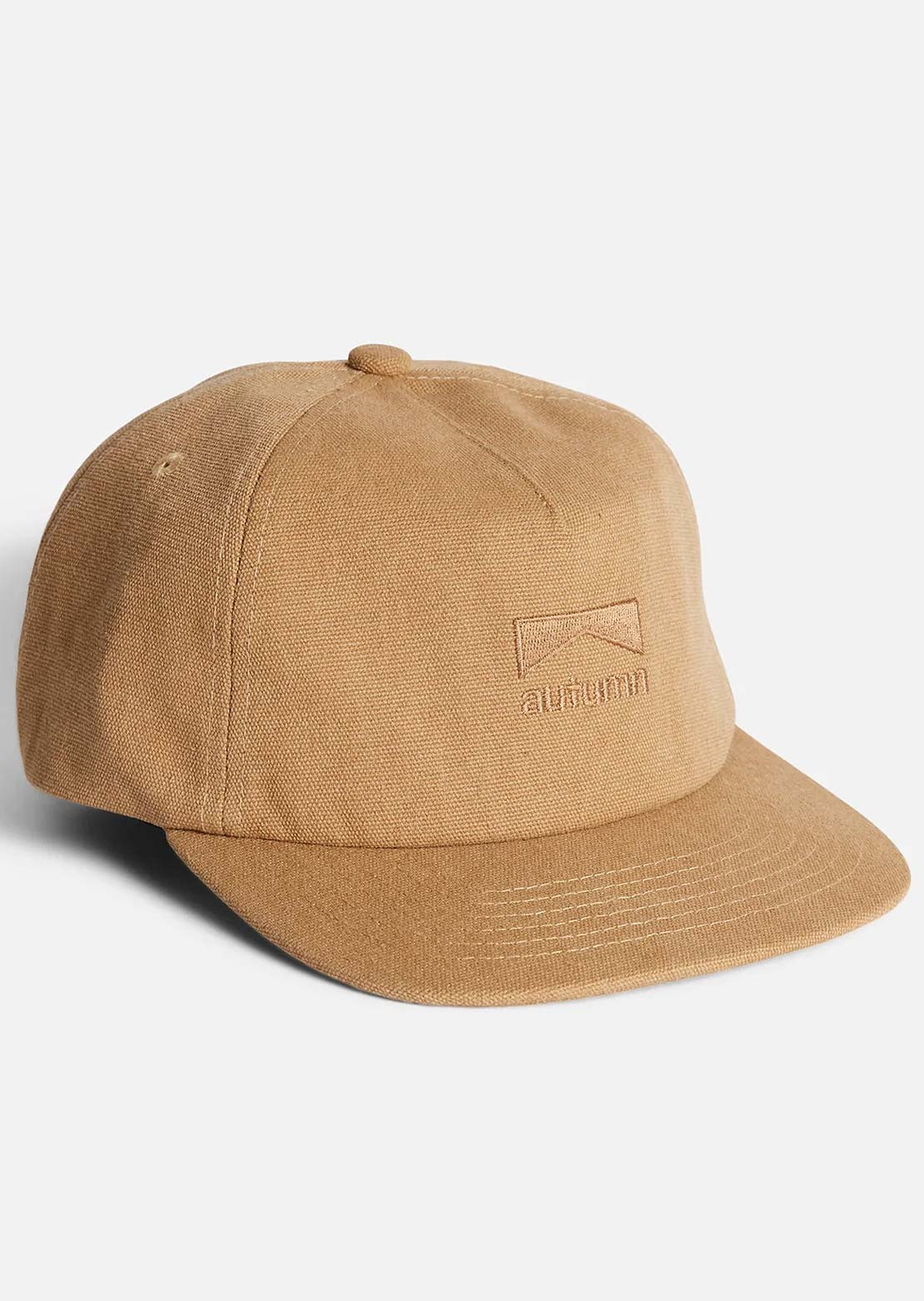 Autumn Men's Washed Canvas Strapback Cap Light Brown