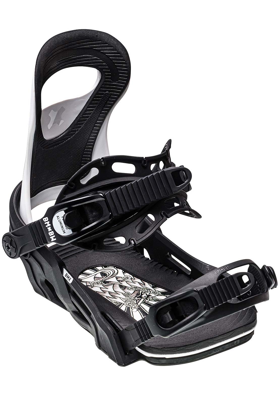 Bent Metal Junior BMX Snowboard Bindings Black/White