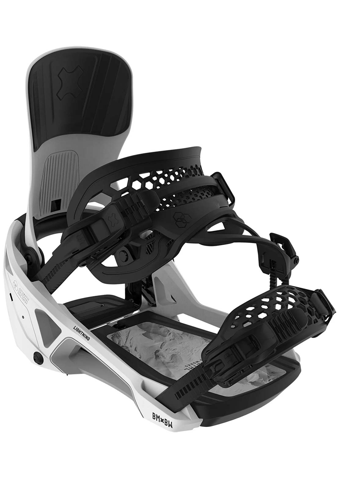 Bent Metal Unisex Lightning Supermatic Snowboard Bindings White