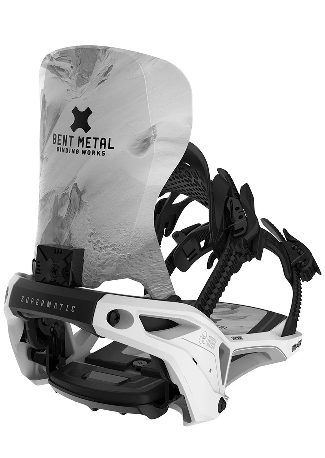 Bent Metal Unisex Lightning Supermatic Snowboard Bindings White