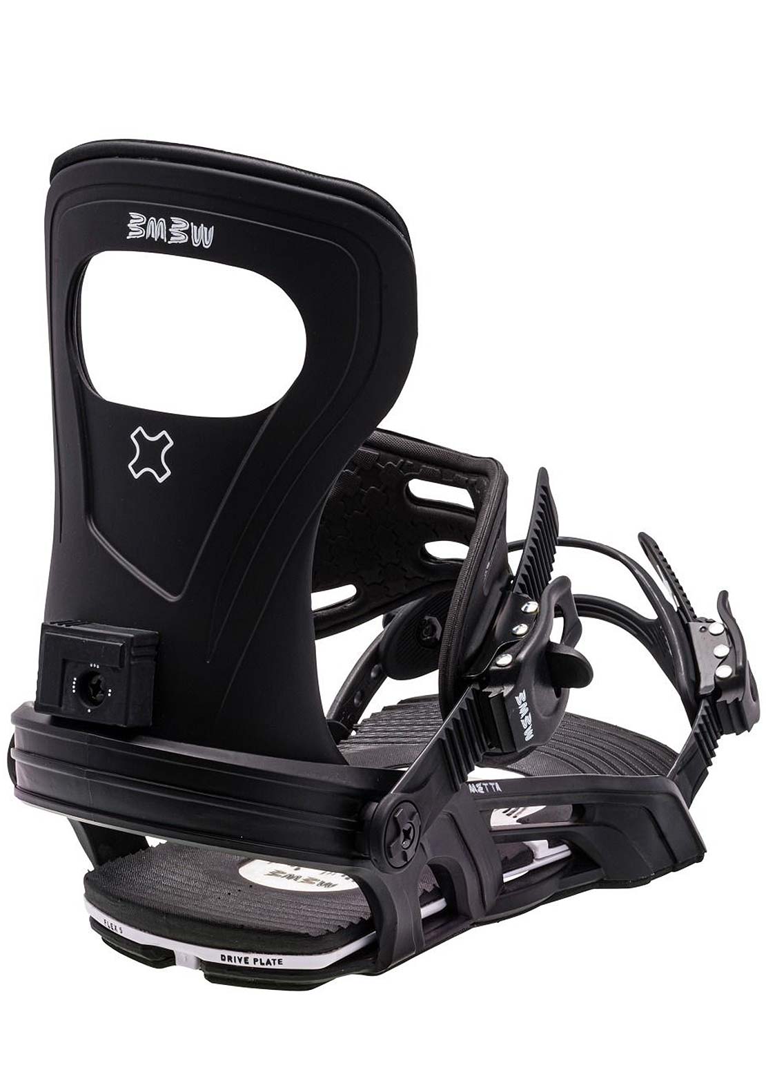 Bent Metal Unisex Metta Snowboard Bindings Black