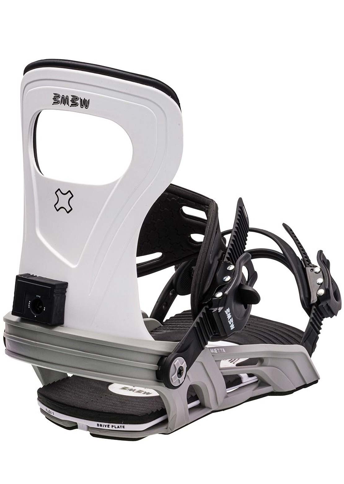 Bent Metal Unisex Metta Snowboard Bindings White
