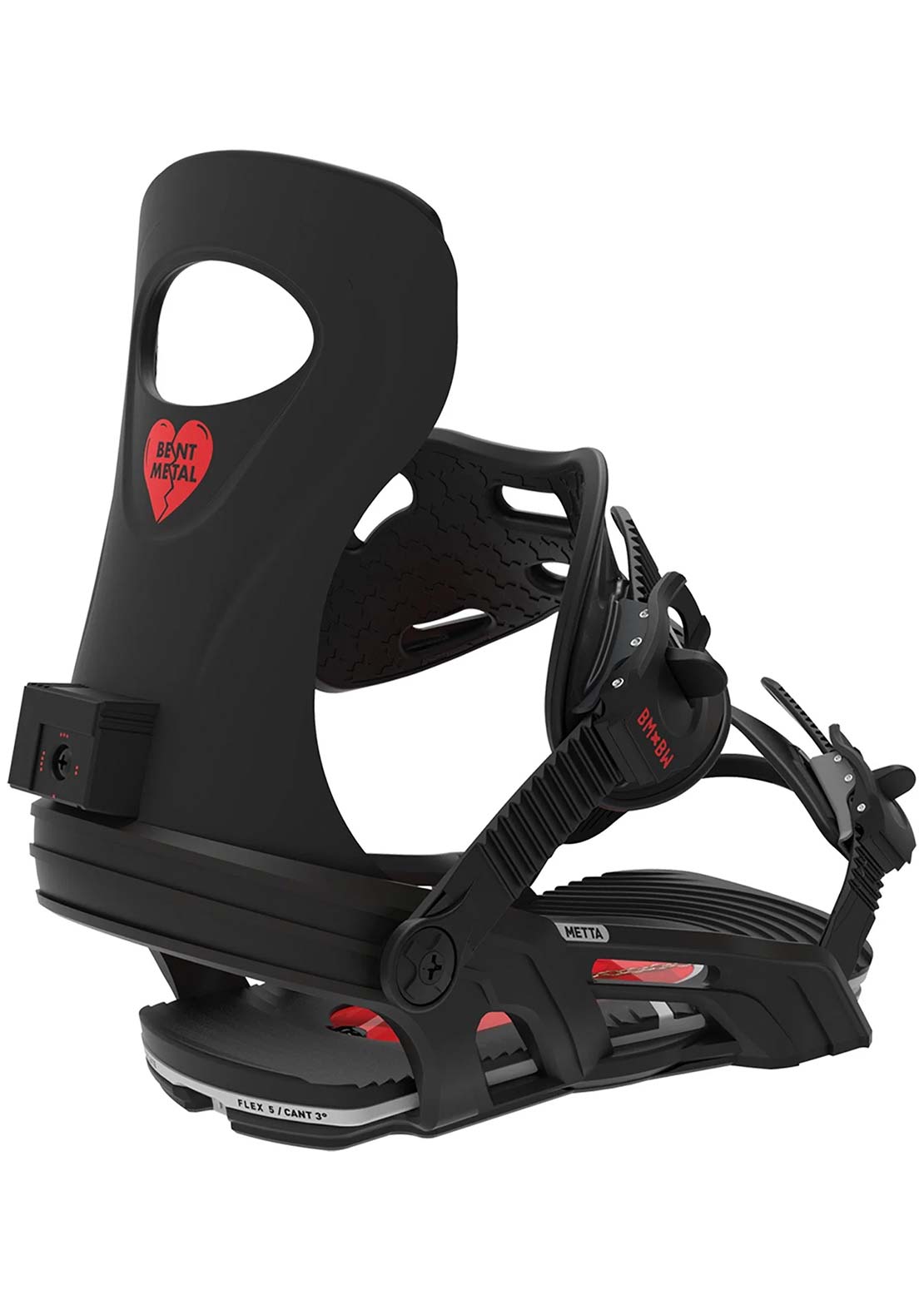 Bent Metal Unisex Metta Snowboard Bindings Black