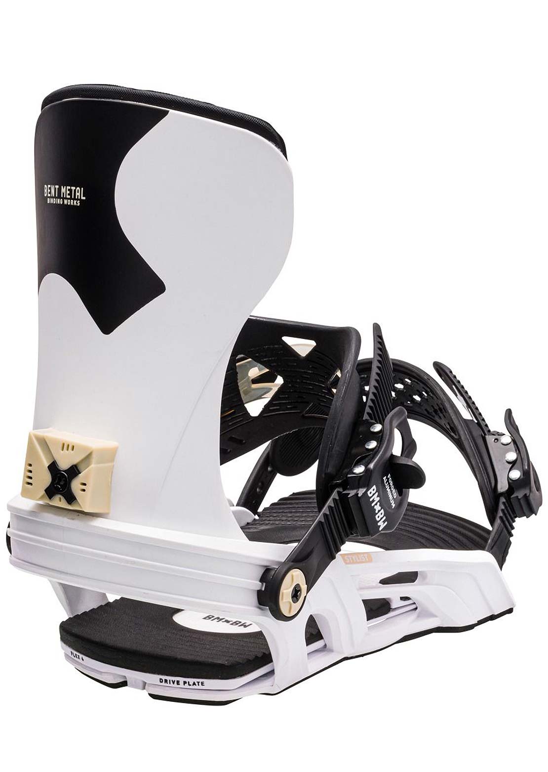 Bent Metal Unisex Stylist Snowboard Bindings White