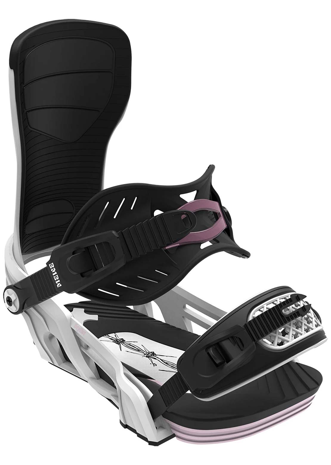 Bent Metal Unisex Stylist Snowboard Bindings White
