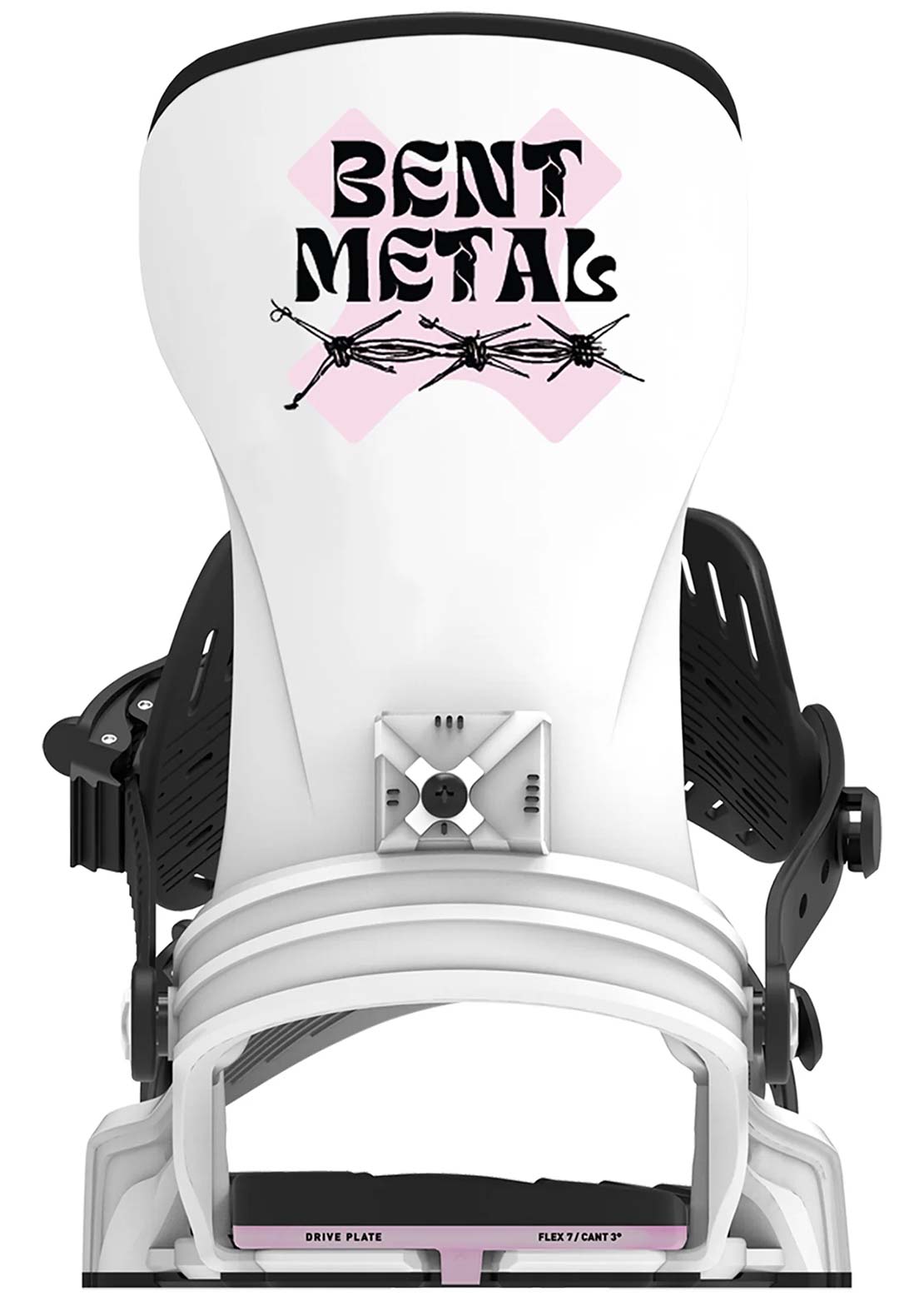 Bent Metal Unisex Stylist Snowboard Bindings White