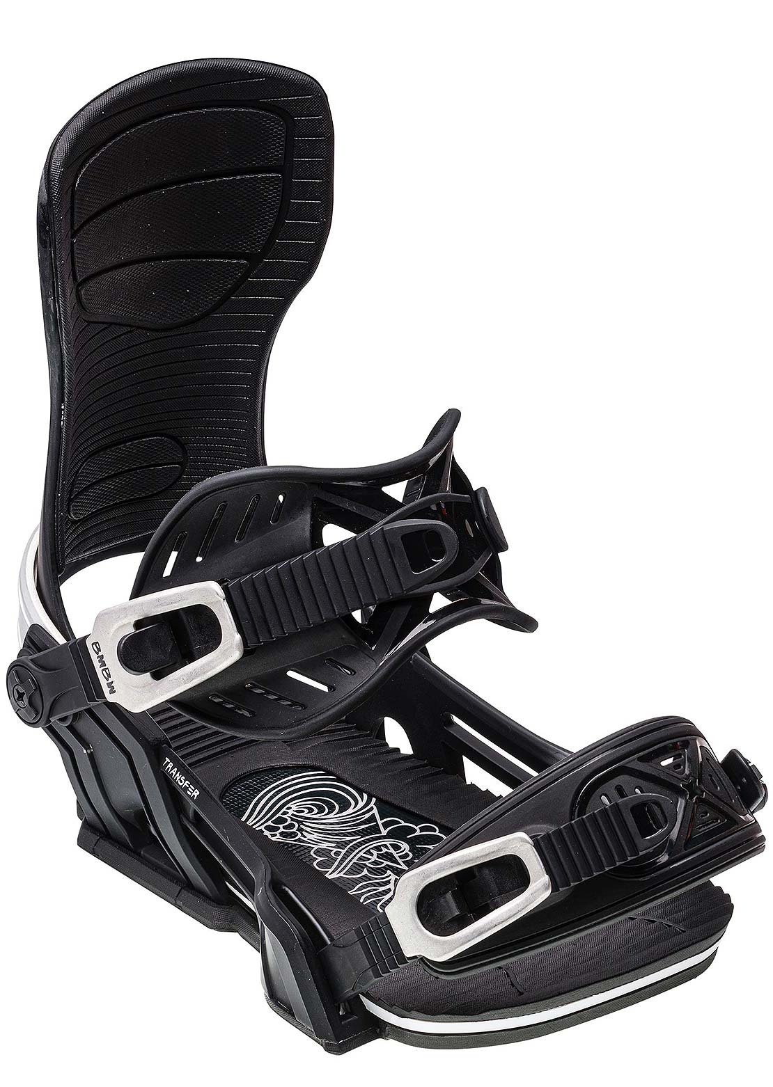 Bent Metal Unisex Transfer Snowboard Bindings Black/Silver
