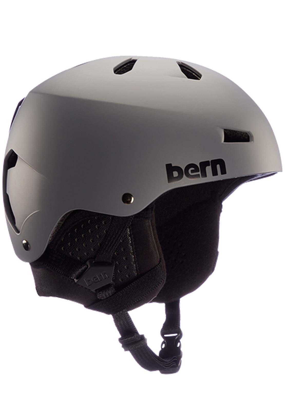 Bern Unisex Macon Classic With Winter Liner Snow Helmet Matte Grey