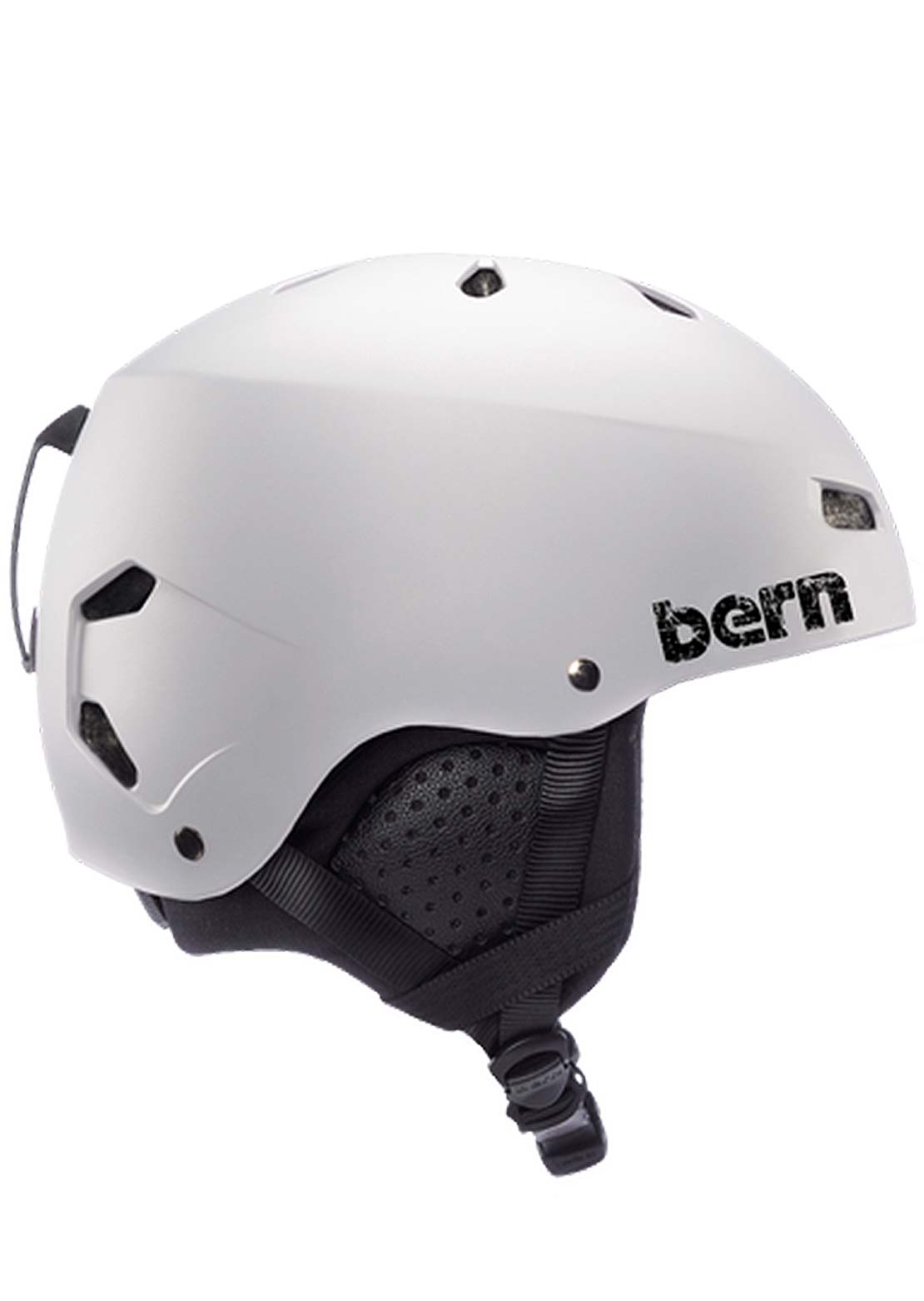Bern Unisex Macon Classic With Winter Liner Snow Helmet Matte White