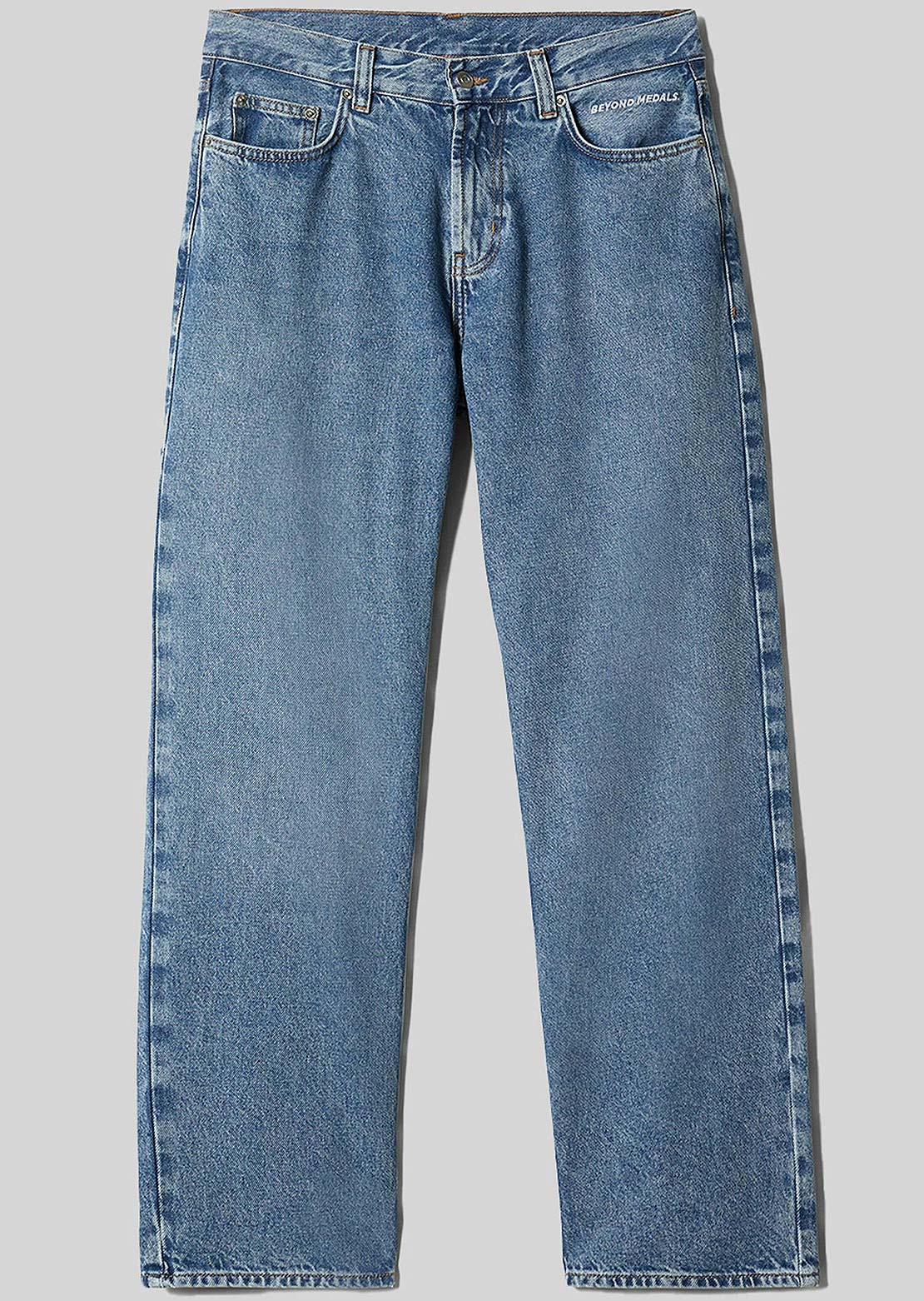 Beyond Medals Unisex Loose Jeans Blue