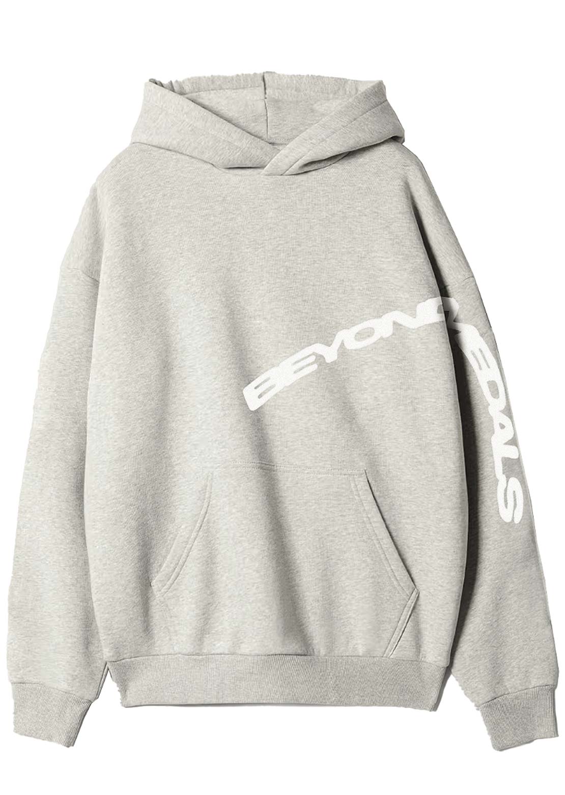 Beyond Medals Unisex Puff Hood Grey Melange