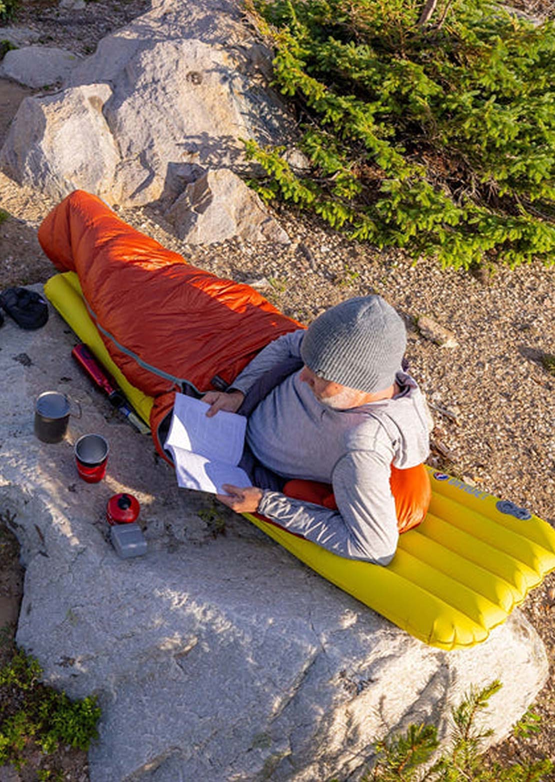 Big Agnes Unsex Divide Insulated 25x78 Wide Long Sleeping Pad Warm Olive