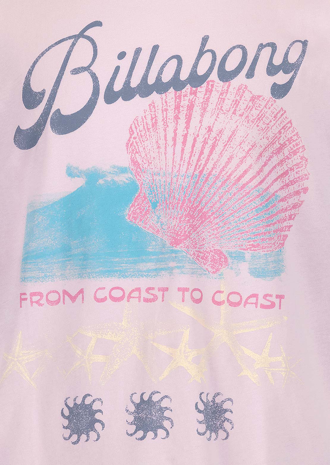 Billabong Junior Coastal Oversized T-Shirt Lilac Snow