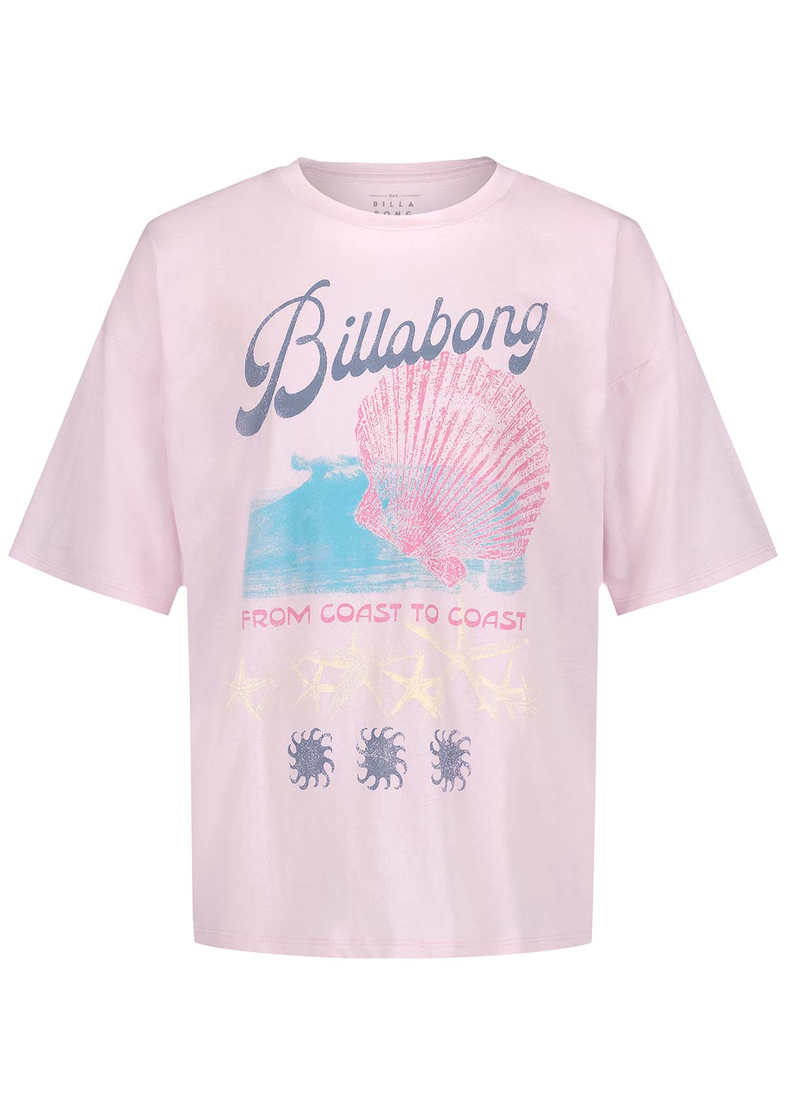 Billabong Junior Coastal Oversized T-Shirt Lilac Snow
