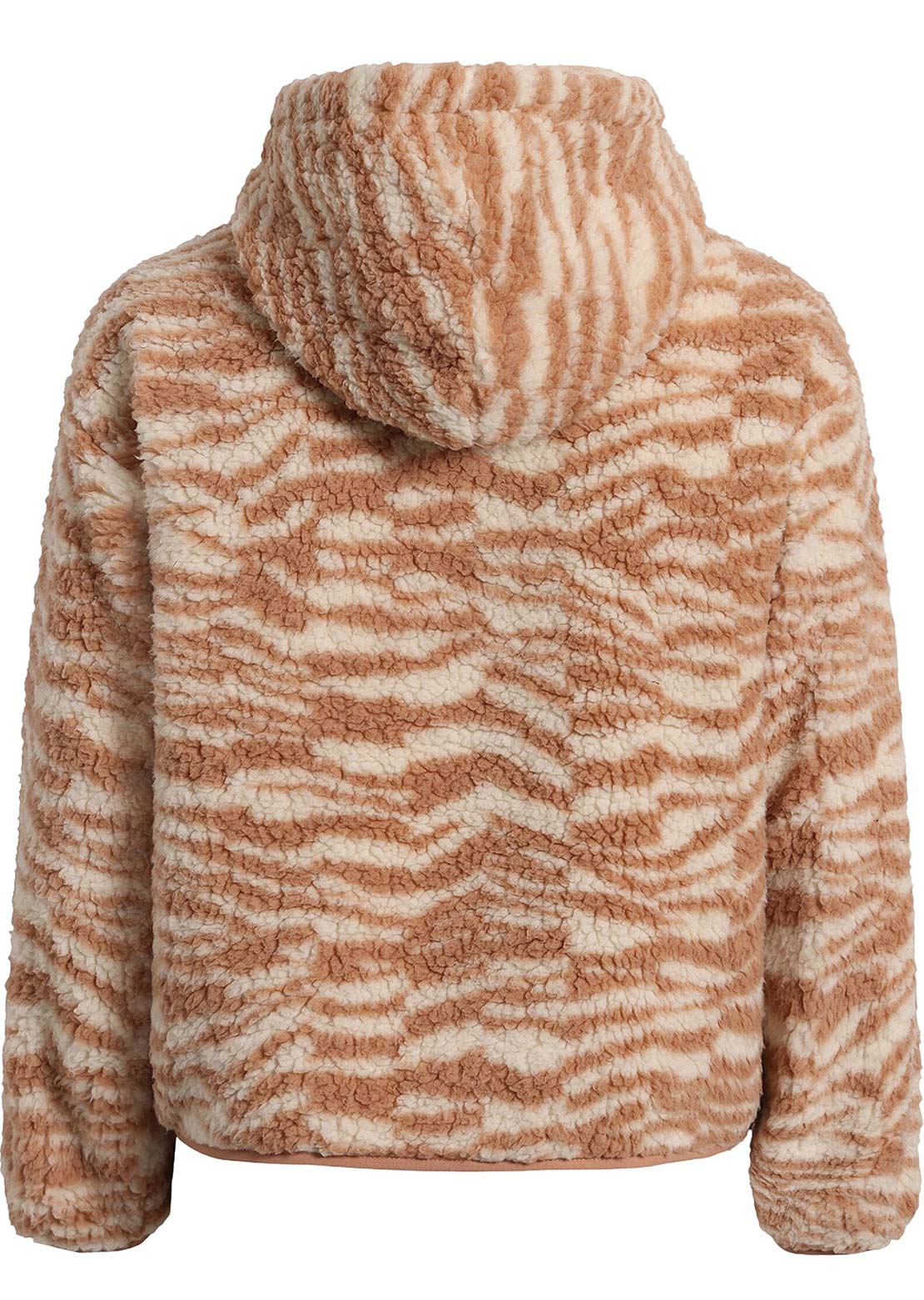 Billabong Junior Just In Time Half Zip Hood Rose Brown