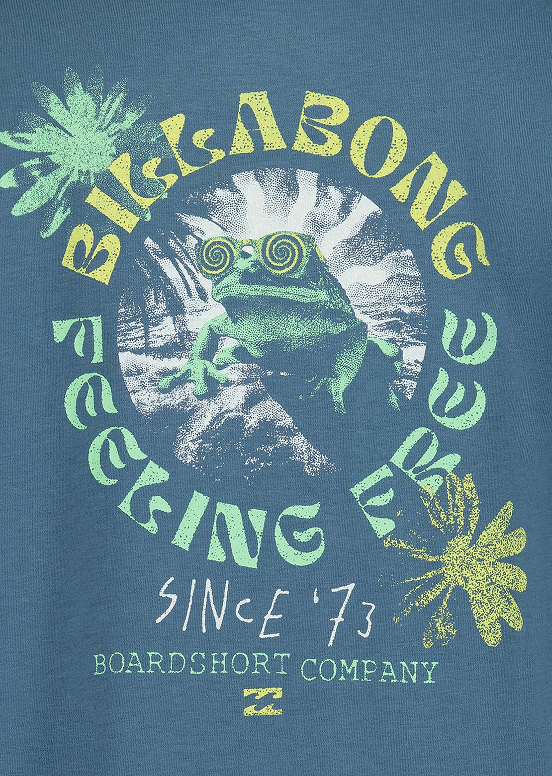 Billabong Junior Psych Frog T-Shirt Real Teal