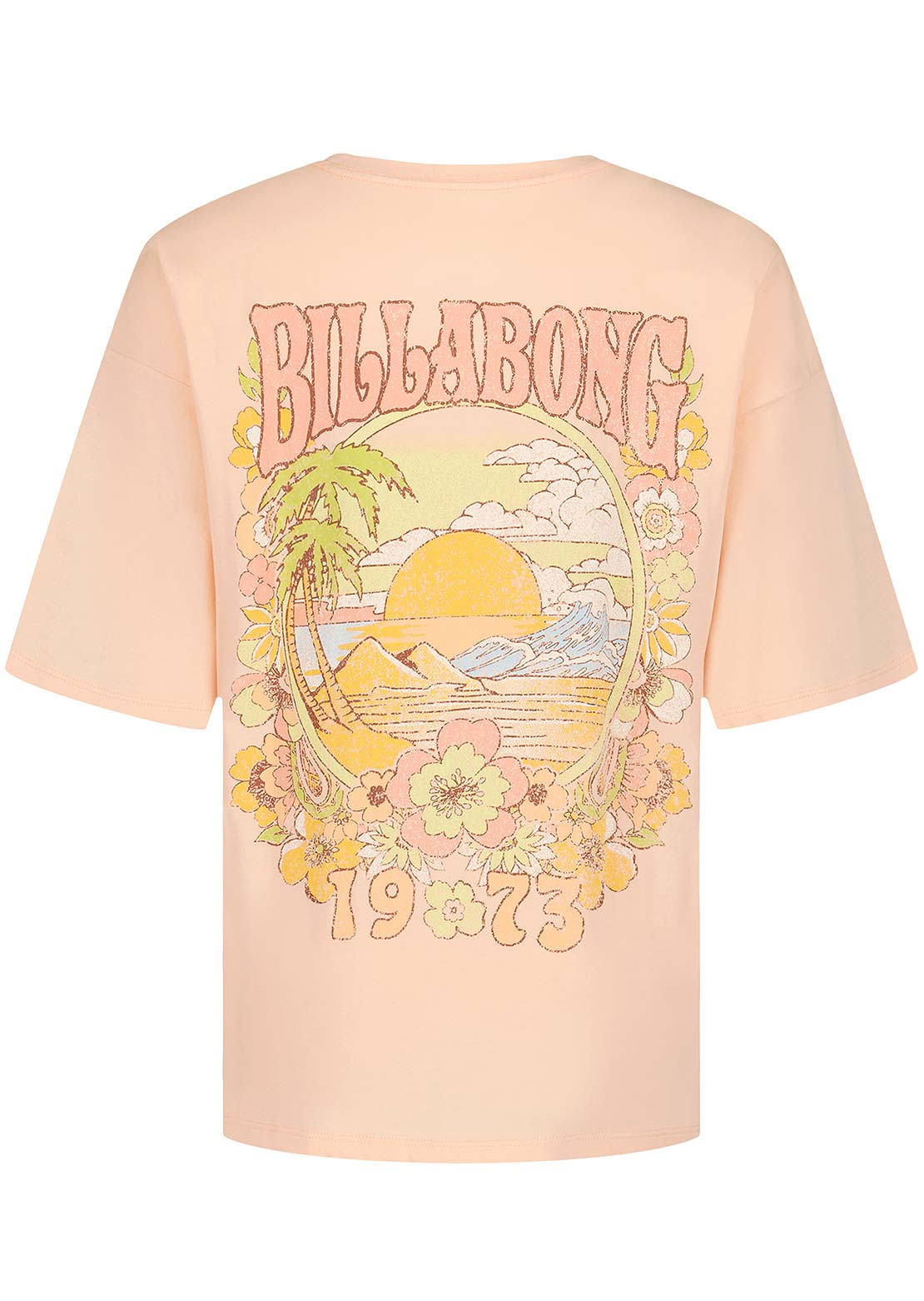Billabong Junior Window Oversized T-Shirt Soft Peach