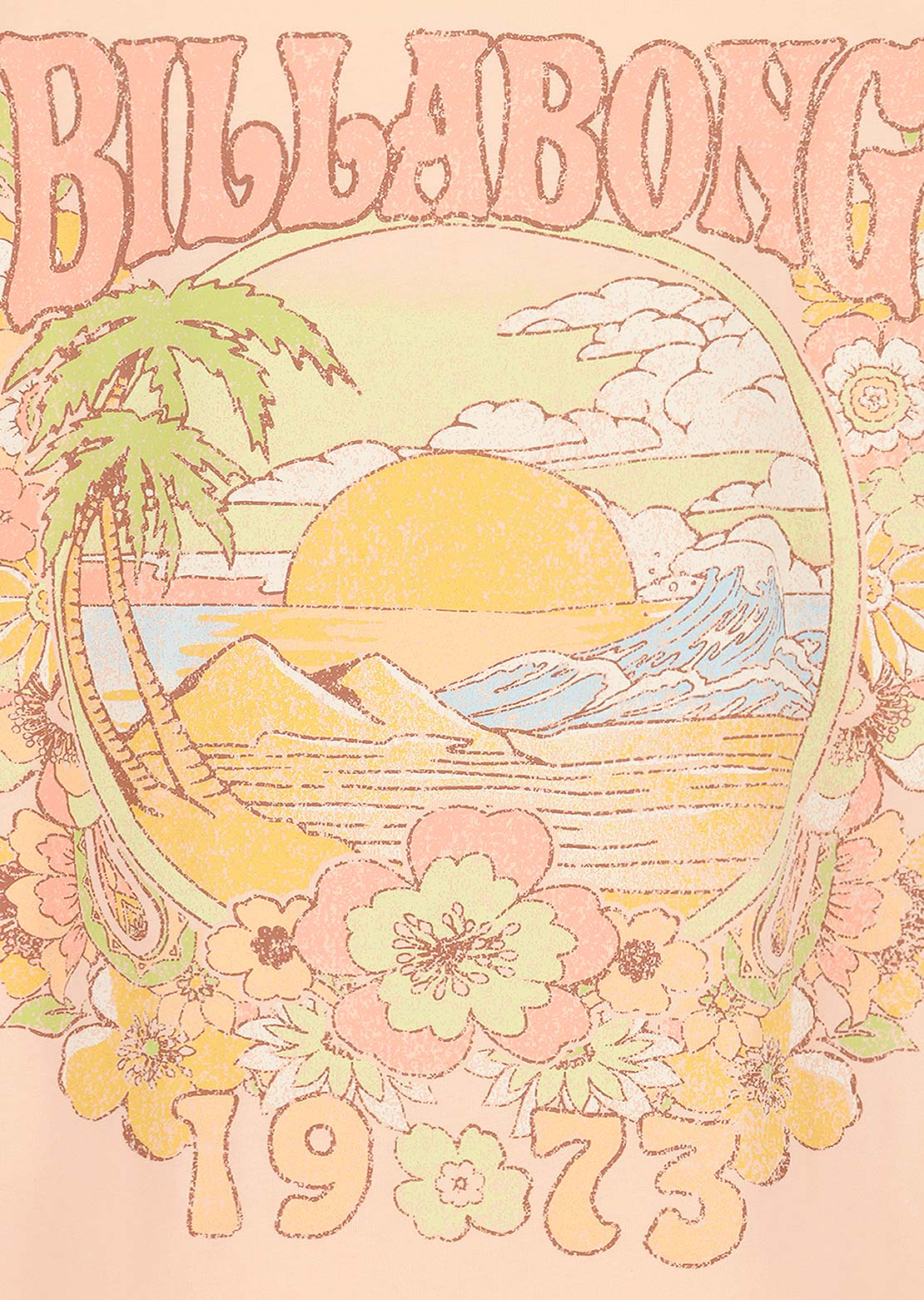 Billabong Junior Window Oversized T-Shirt Soft Peach