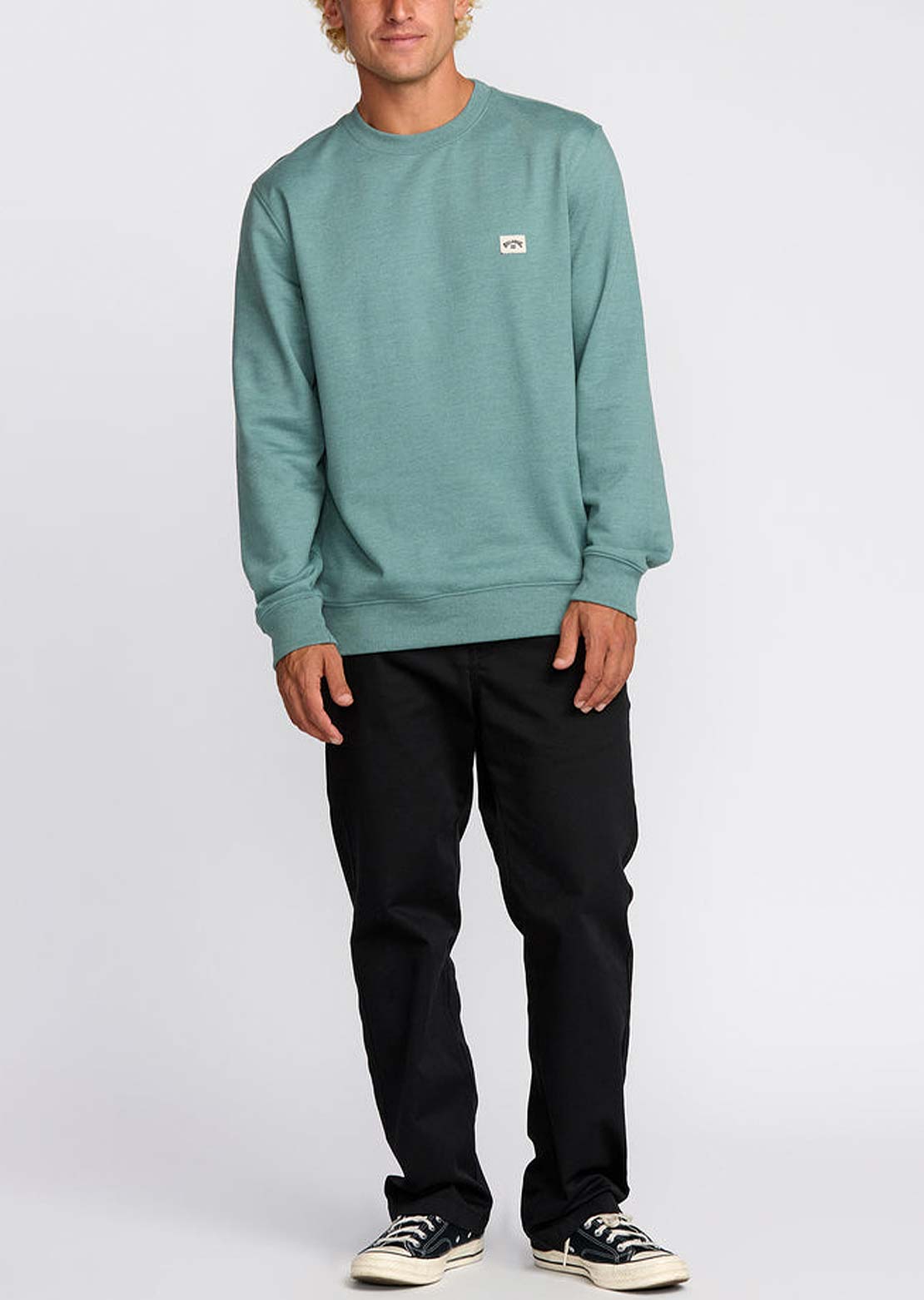 Billabong Men's All Day Crew Longsleeve Sea Green