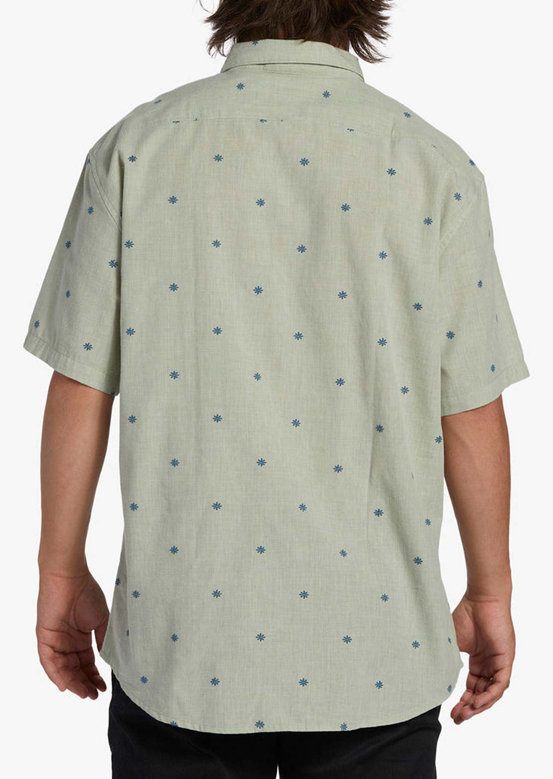 Billabong Men's All Day Jacquard Button Up Shirt Seafoam
