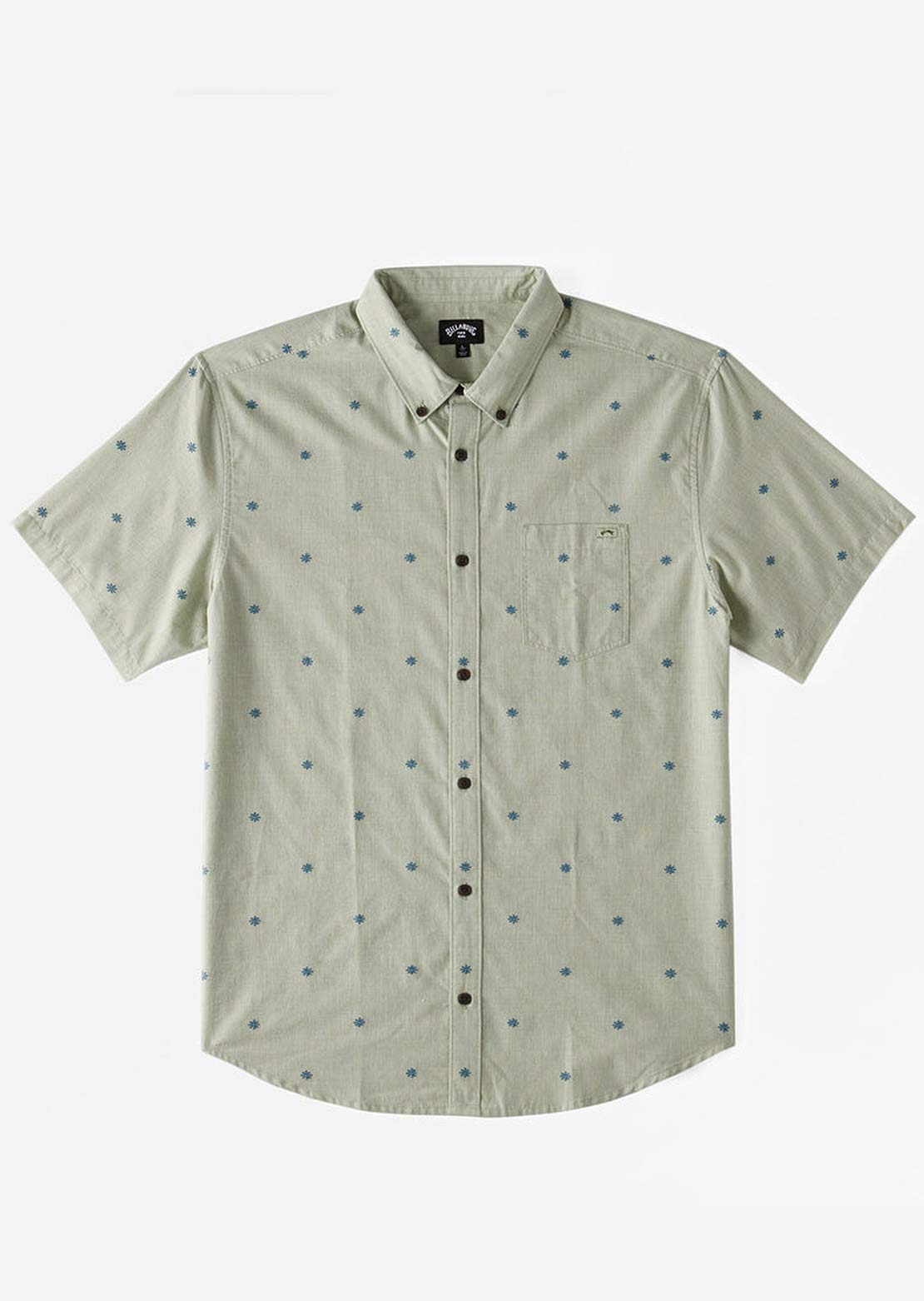 Billabong Men's All Day Jacquard Button Up Shirt Seafoam