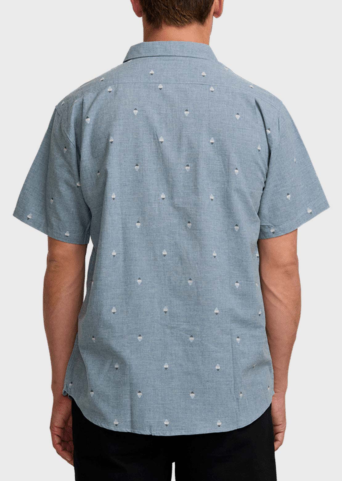 Billabong Men's All Day Jacquard Button Up Shirts Washed Blue